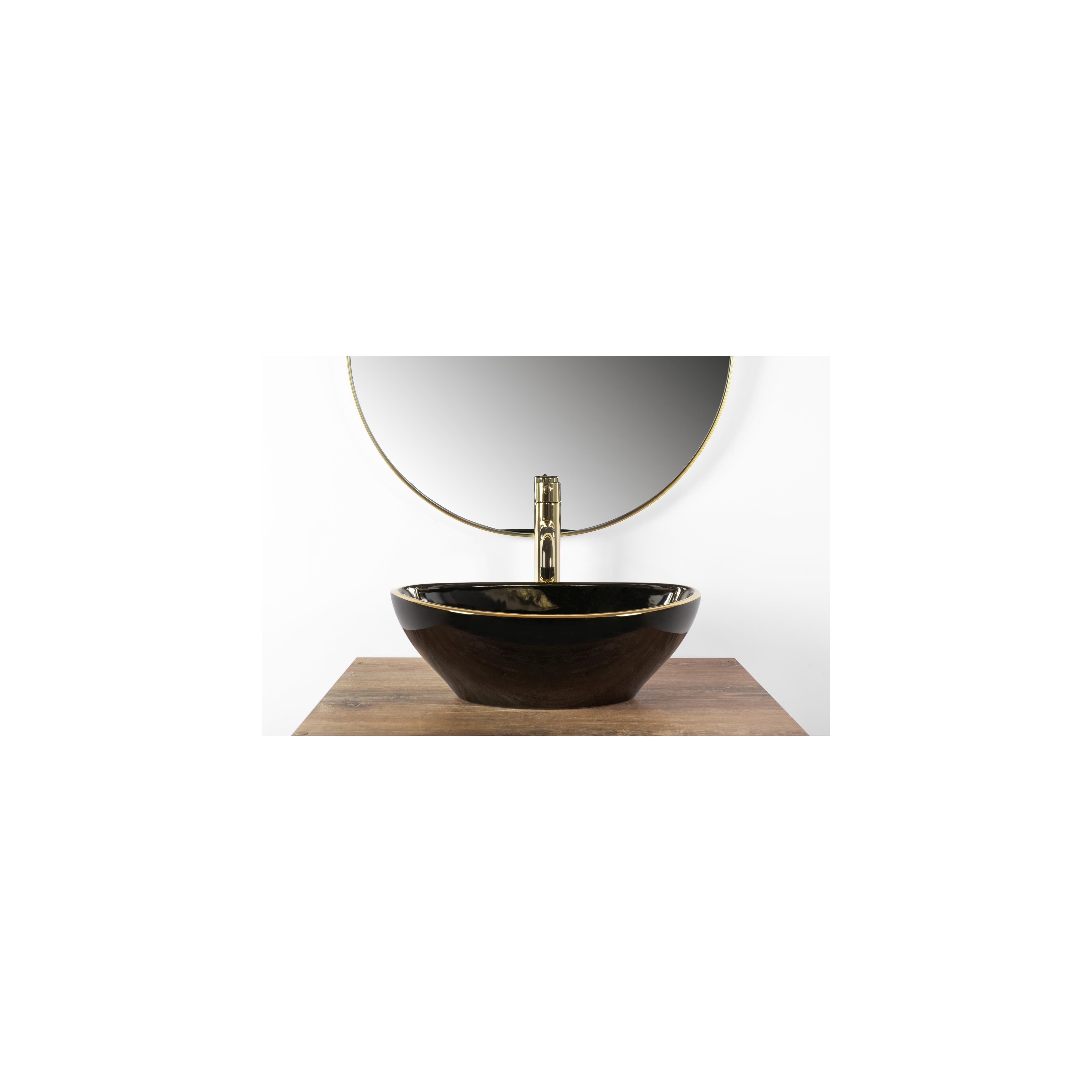 Countertop washbasin Rea Sofia Black Gold Edge