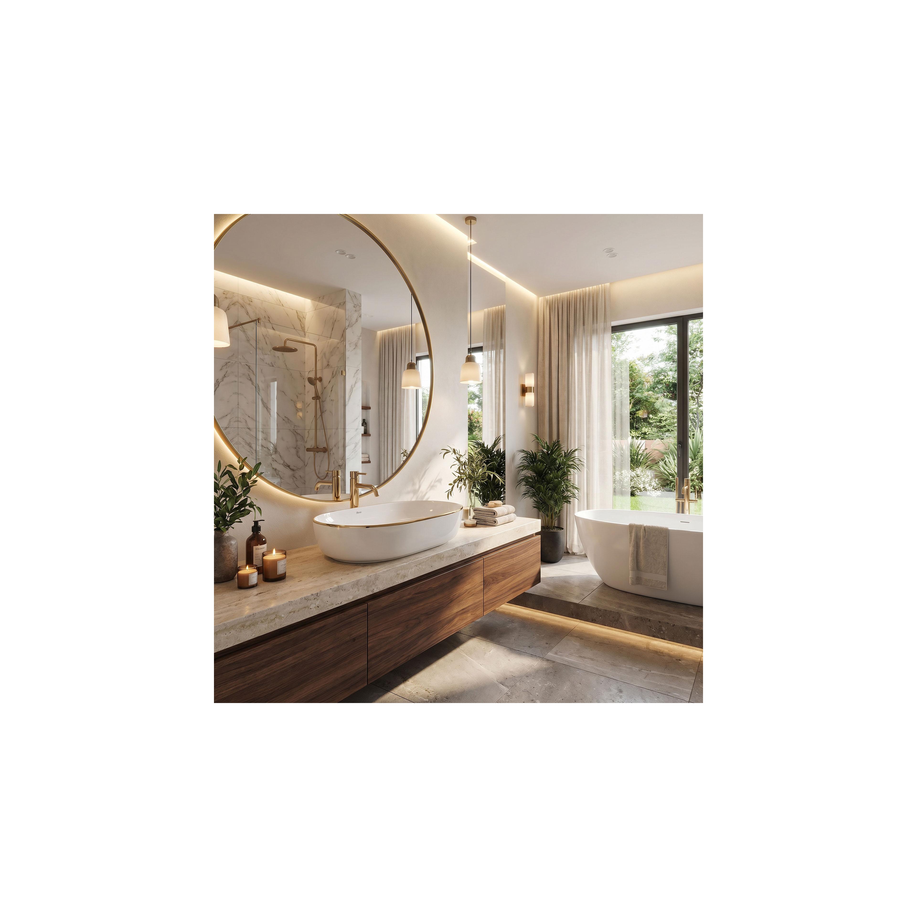 Aufsatzwaschbecken Rea CLEO white Black edge