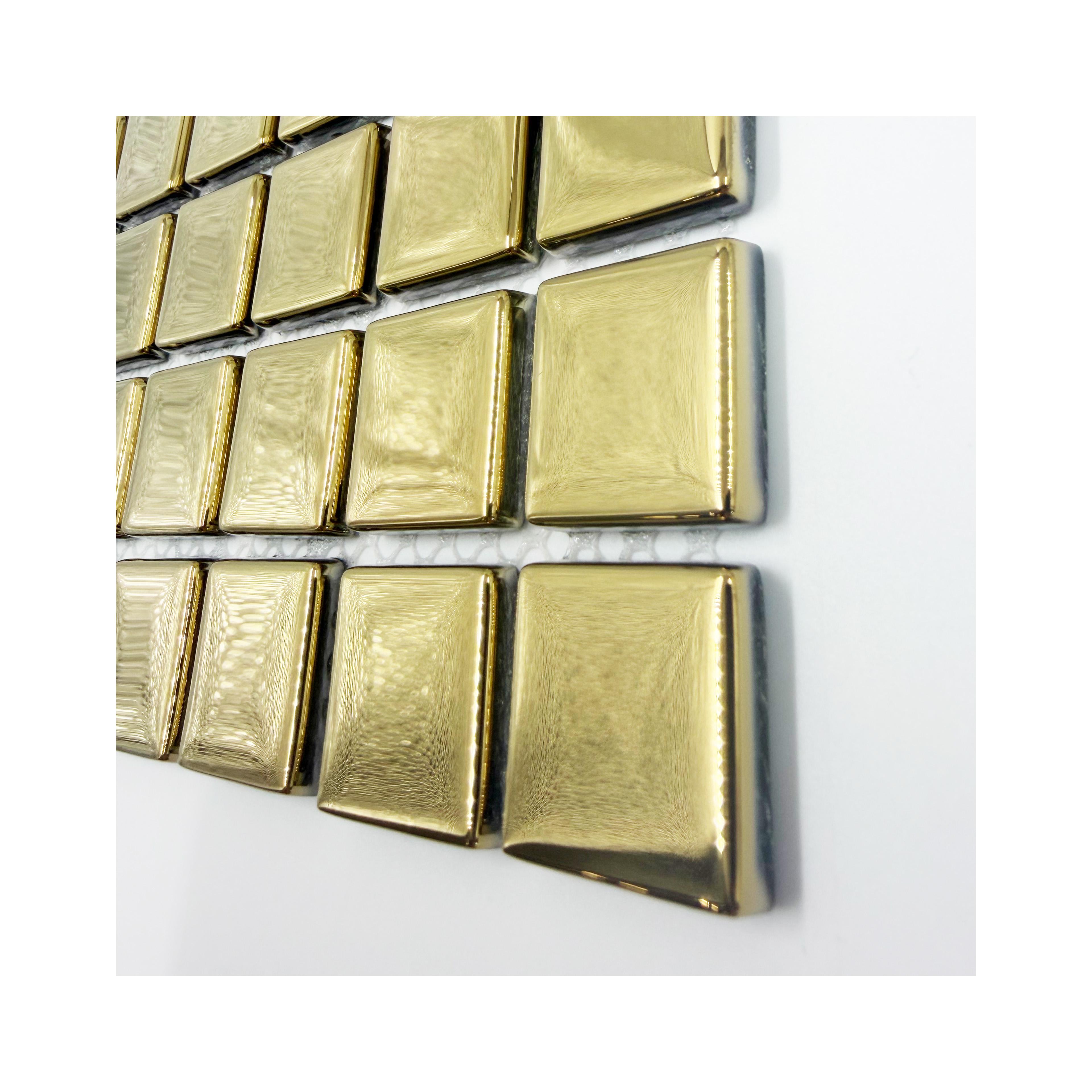 Mosaik Dekor P14014 30x30cm Gold Glass