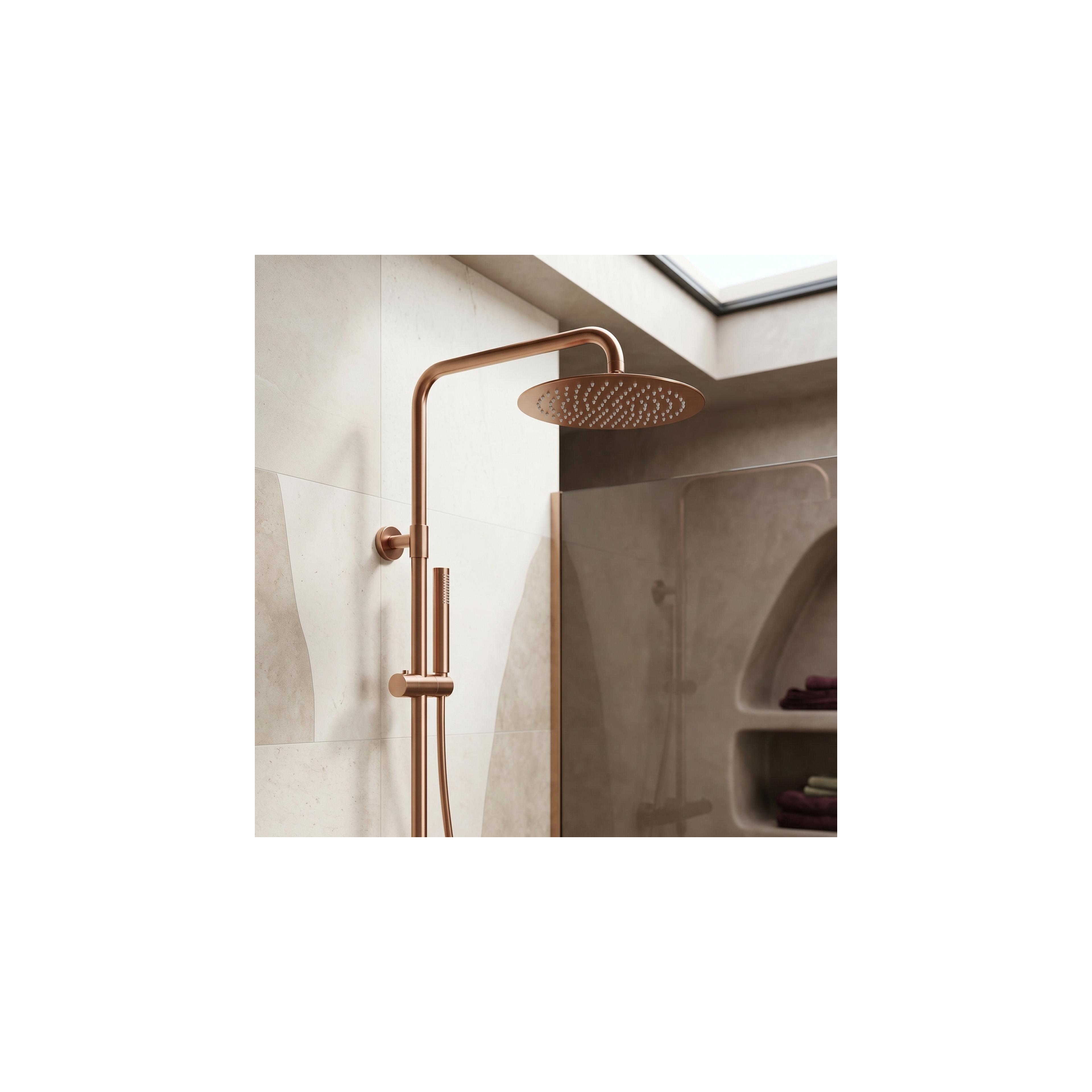Кръгла душ глава REA JS-P014BRG 25cm Brush Copper