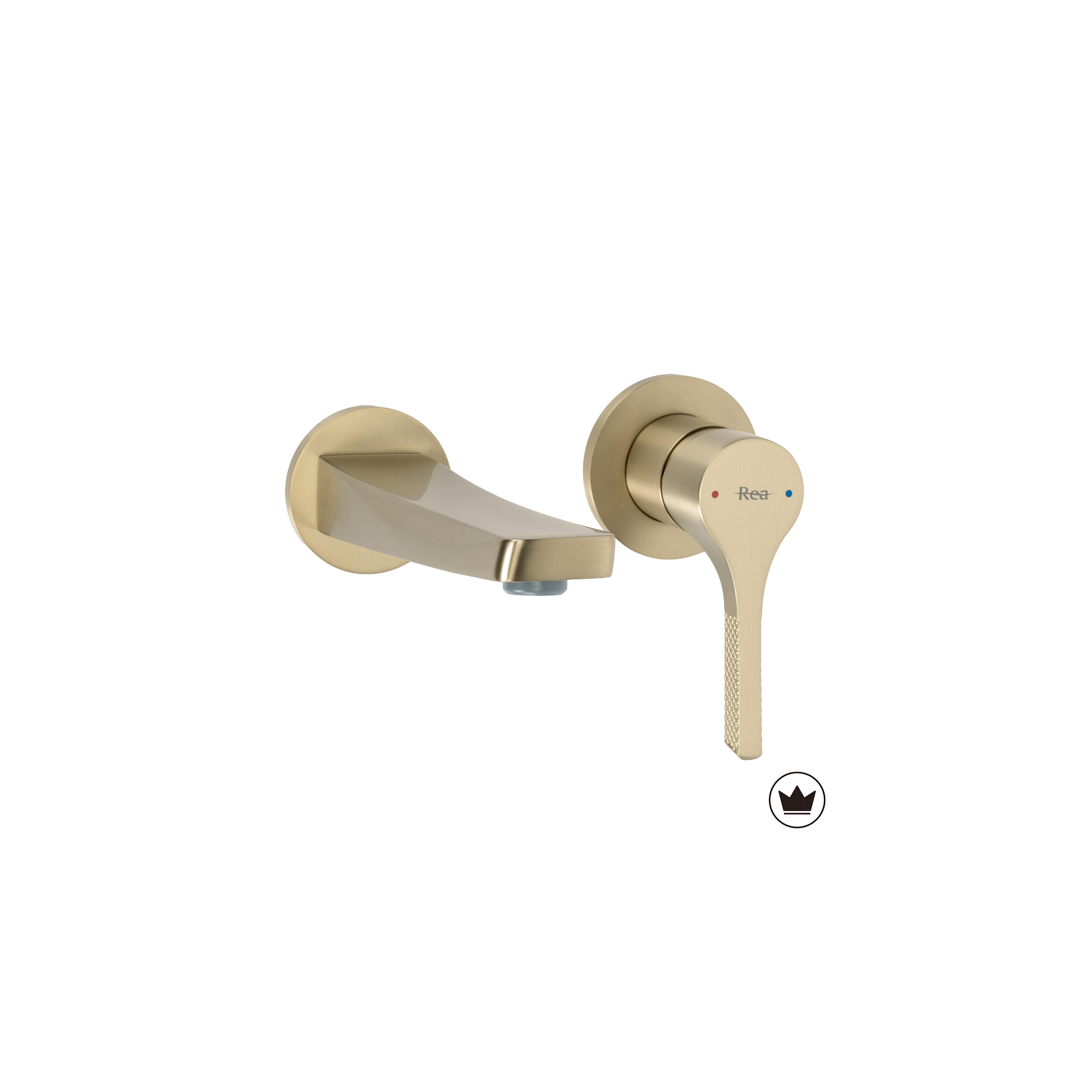 Mitigeur de lavabo encastrable REA Maxim Brush Gold + BOX