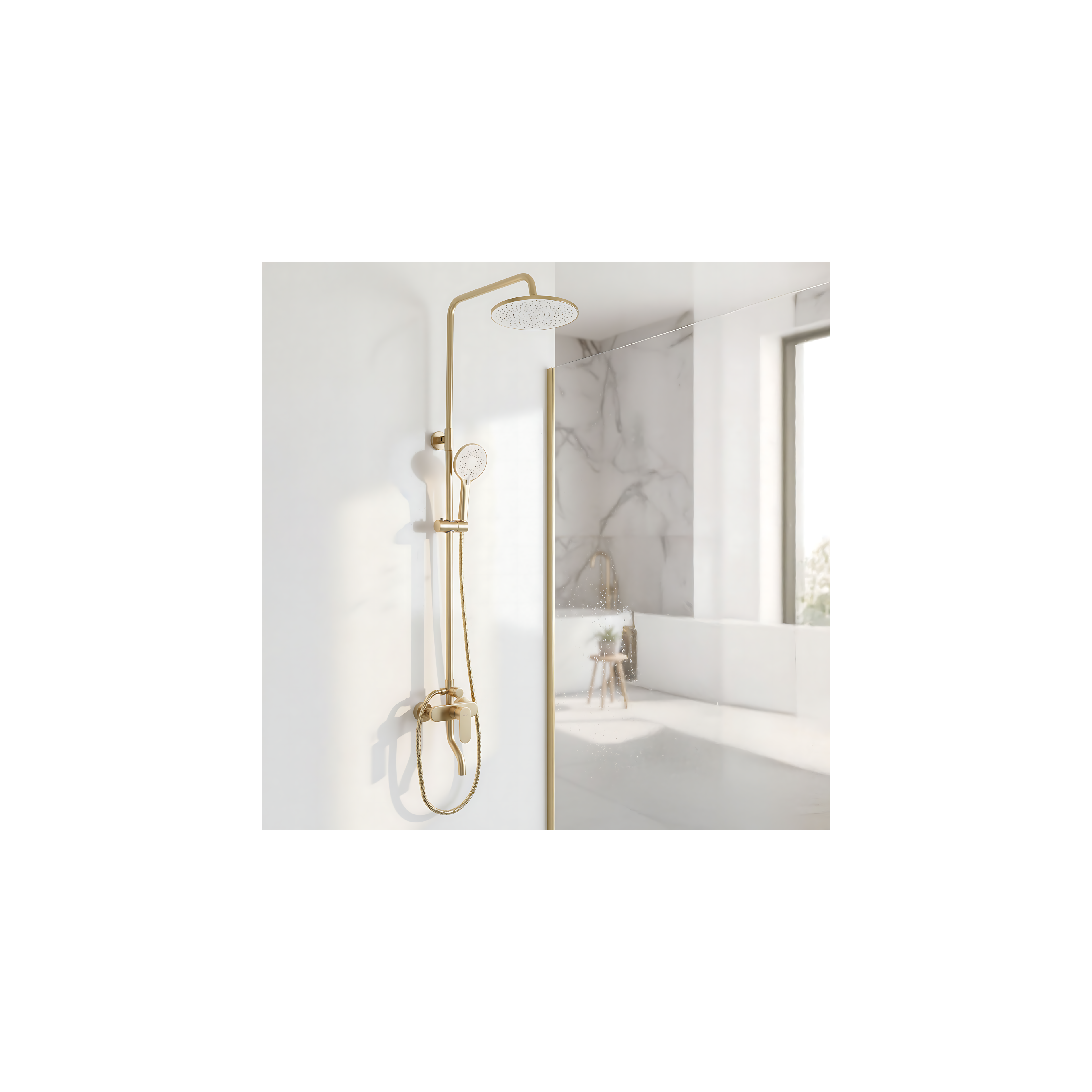 Duschgarnitur REA DROP Brush Gold