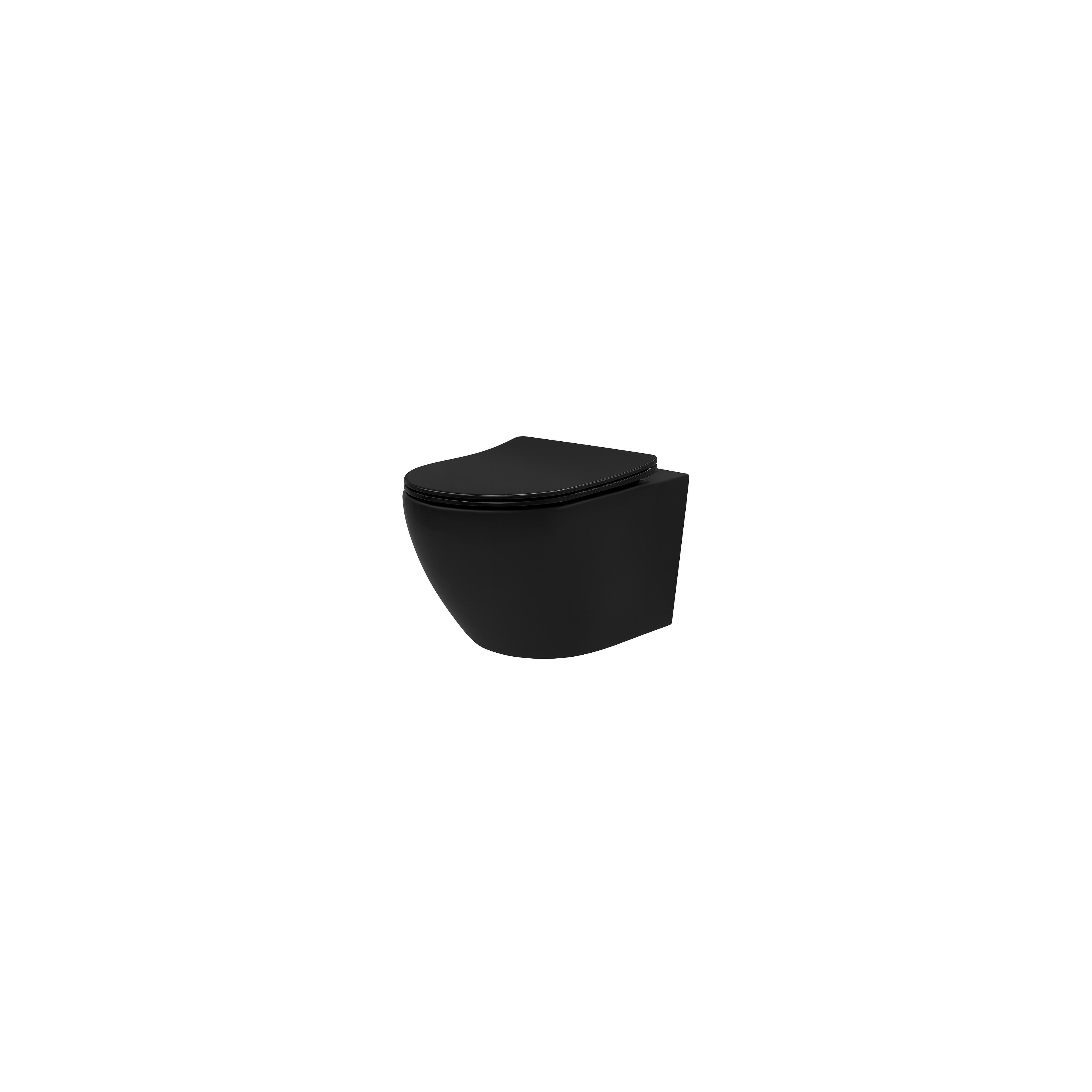 Toilet bowl Rea Carlo Mini Tornado NF BLACK MATT