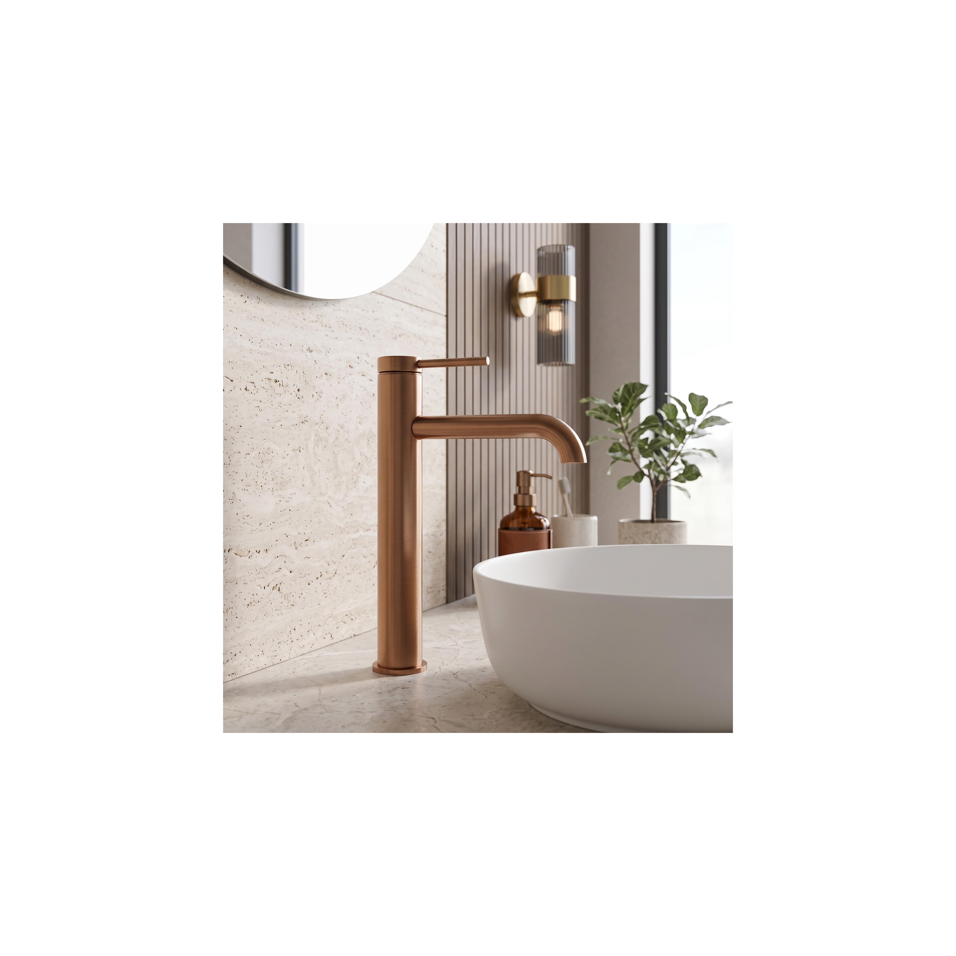 Waschbeckenarmatur Rea Spot Brush Copper High