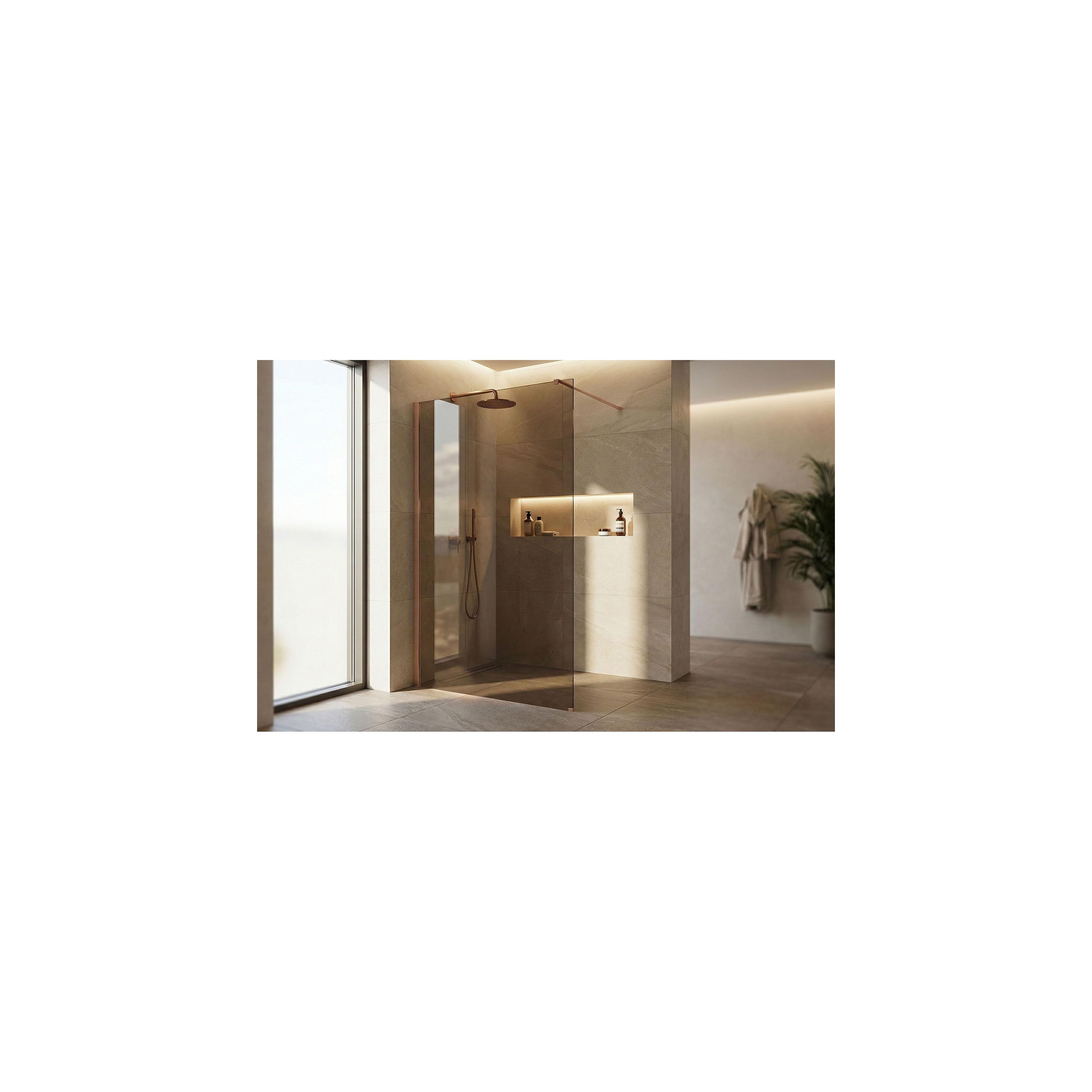 Duschwand Rea Flexi Brown / Brush Copper 110