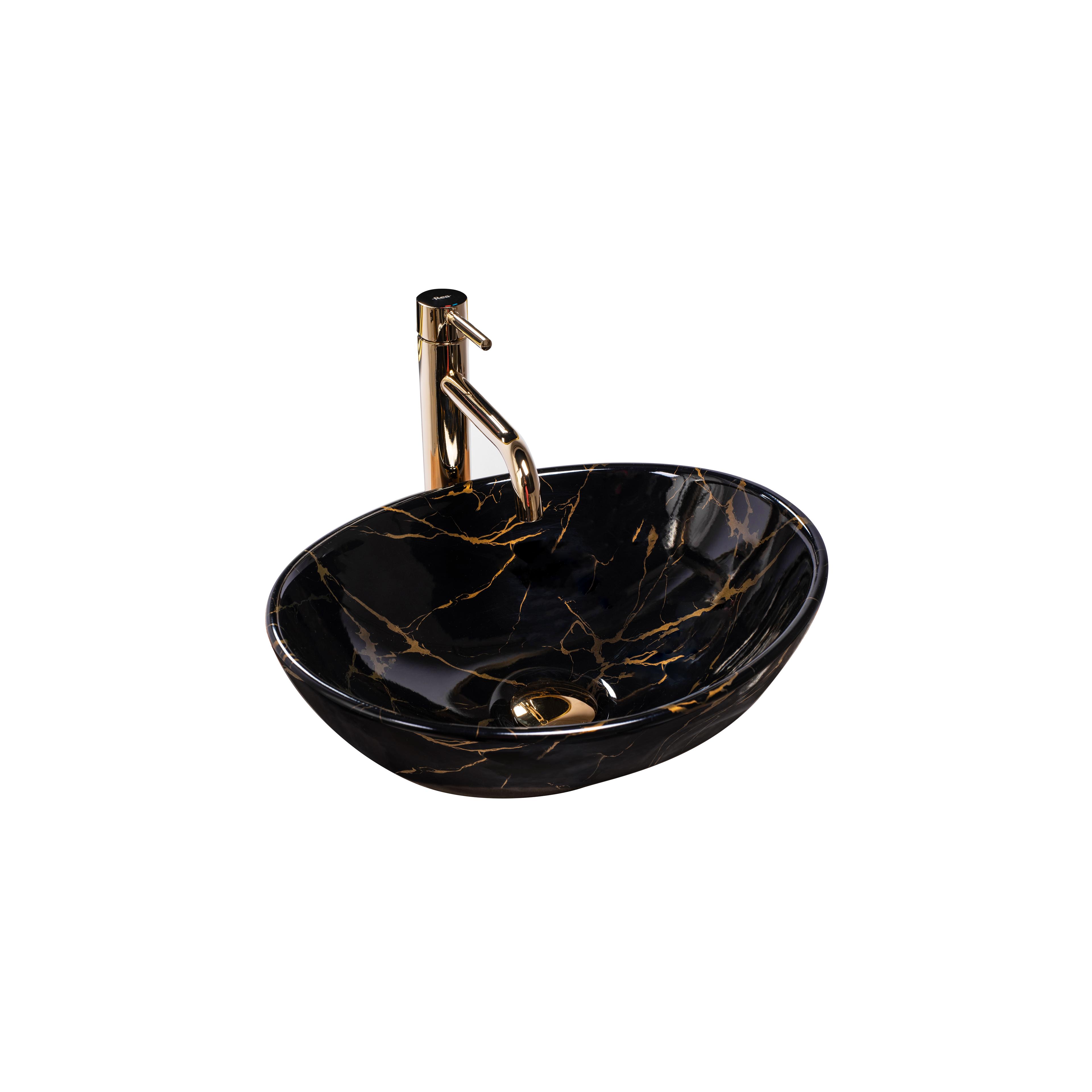 Countertop washbasin REA Sofia Black Marble
