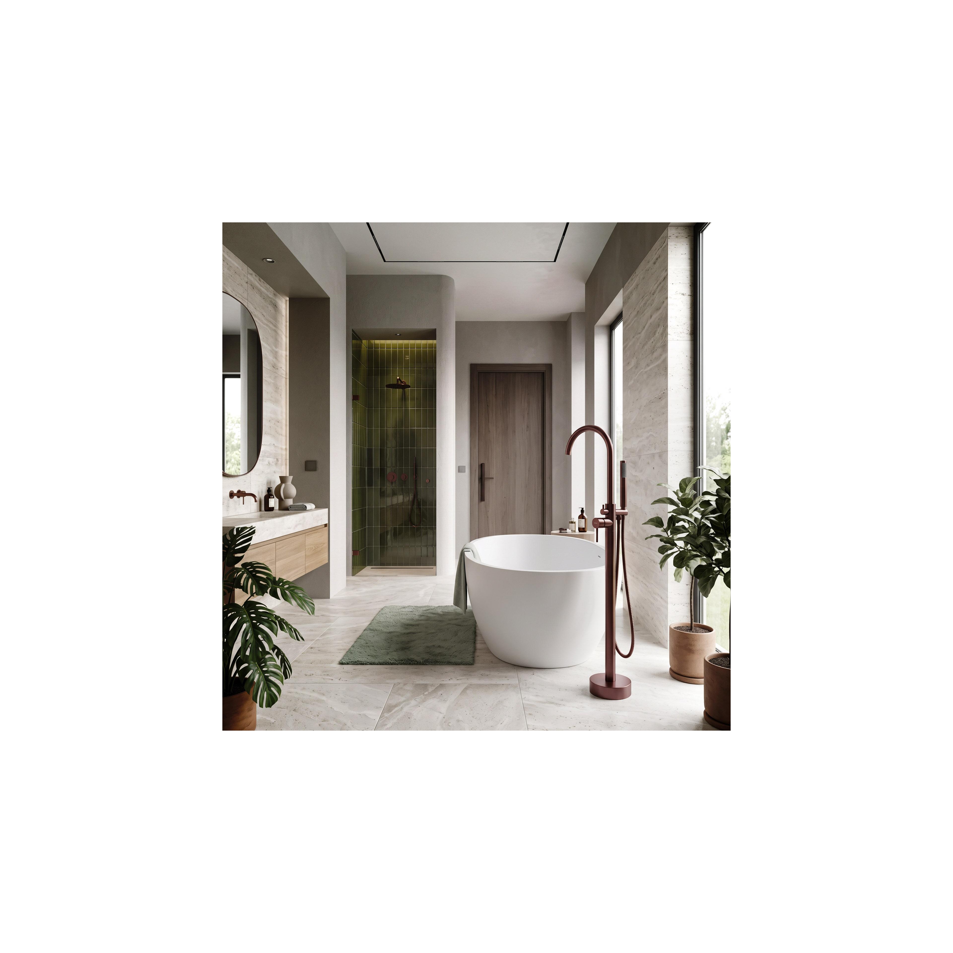 Free-standing faucet Rea Lungo Brush Brown