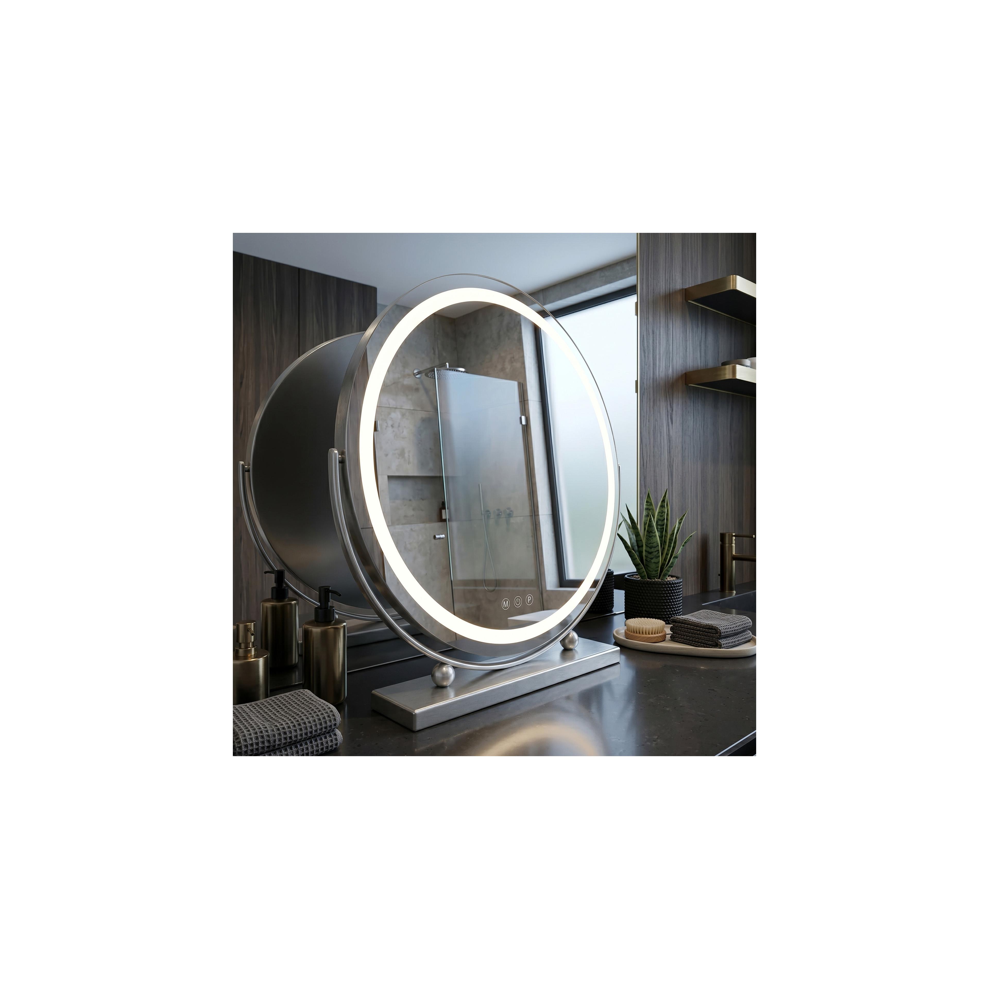 Spiegel LED MAKE-UP Chrome 50 cm
