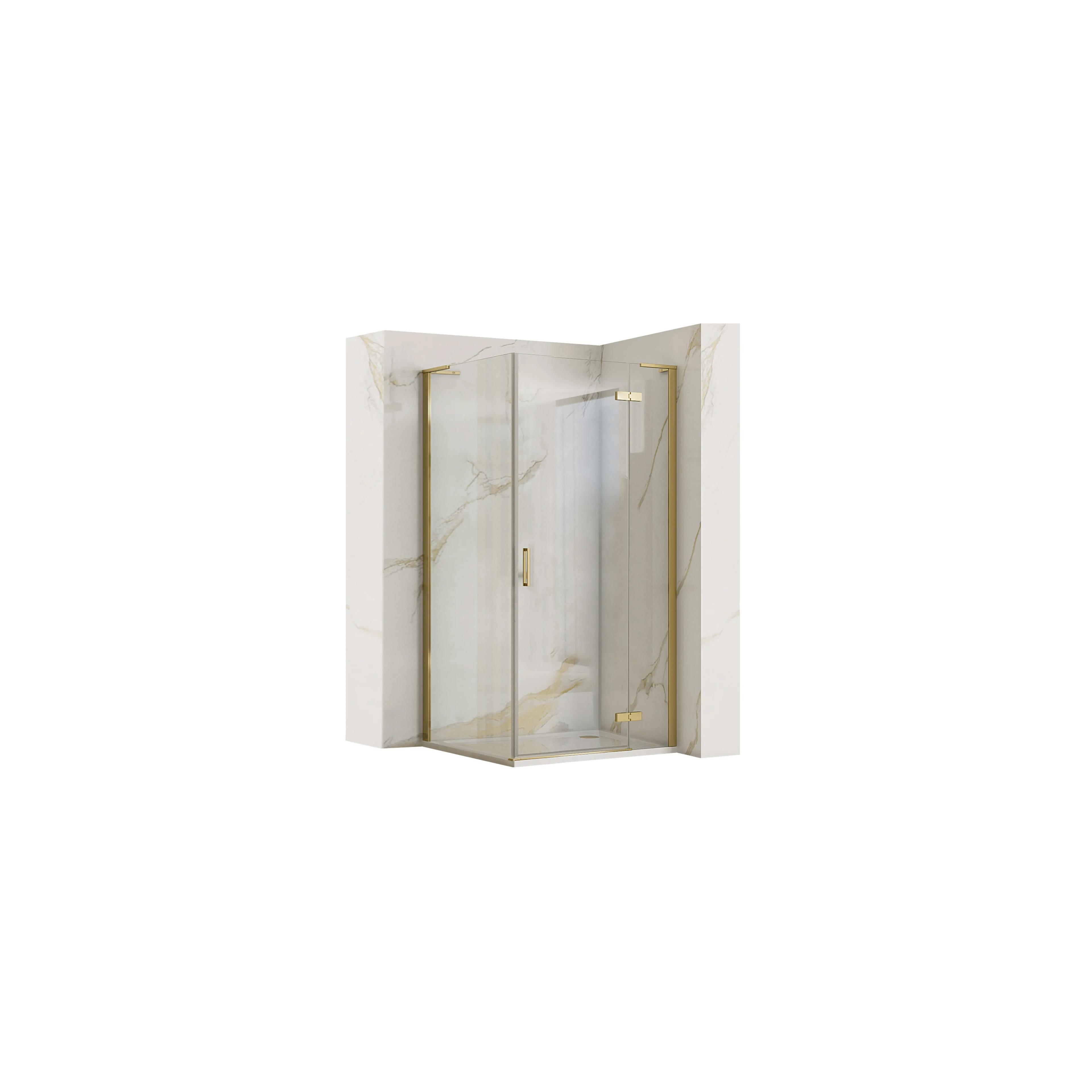 Duschkabine REA Hugo 90x90 Gold Brush