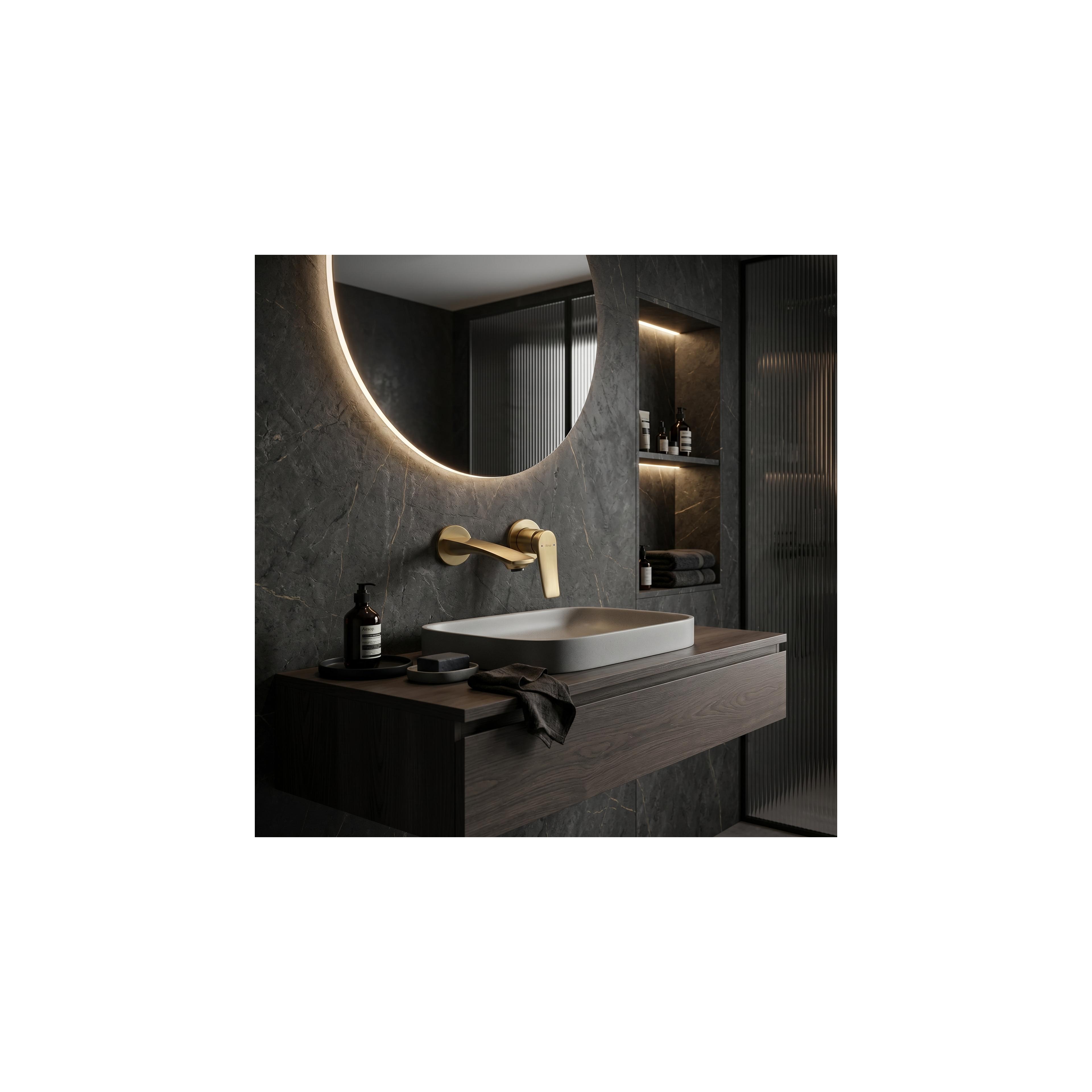 Inbyggd tvättställsblandare REA VISION Brush Gold + BOX