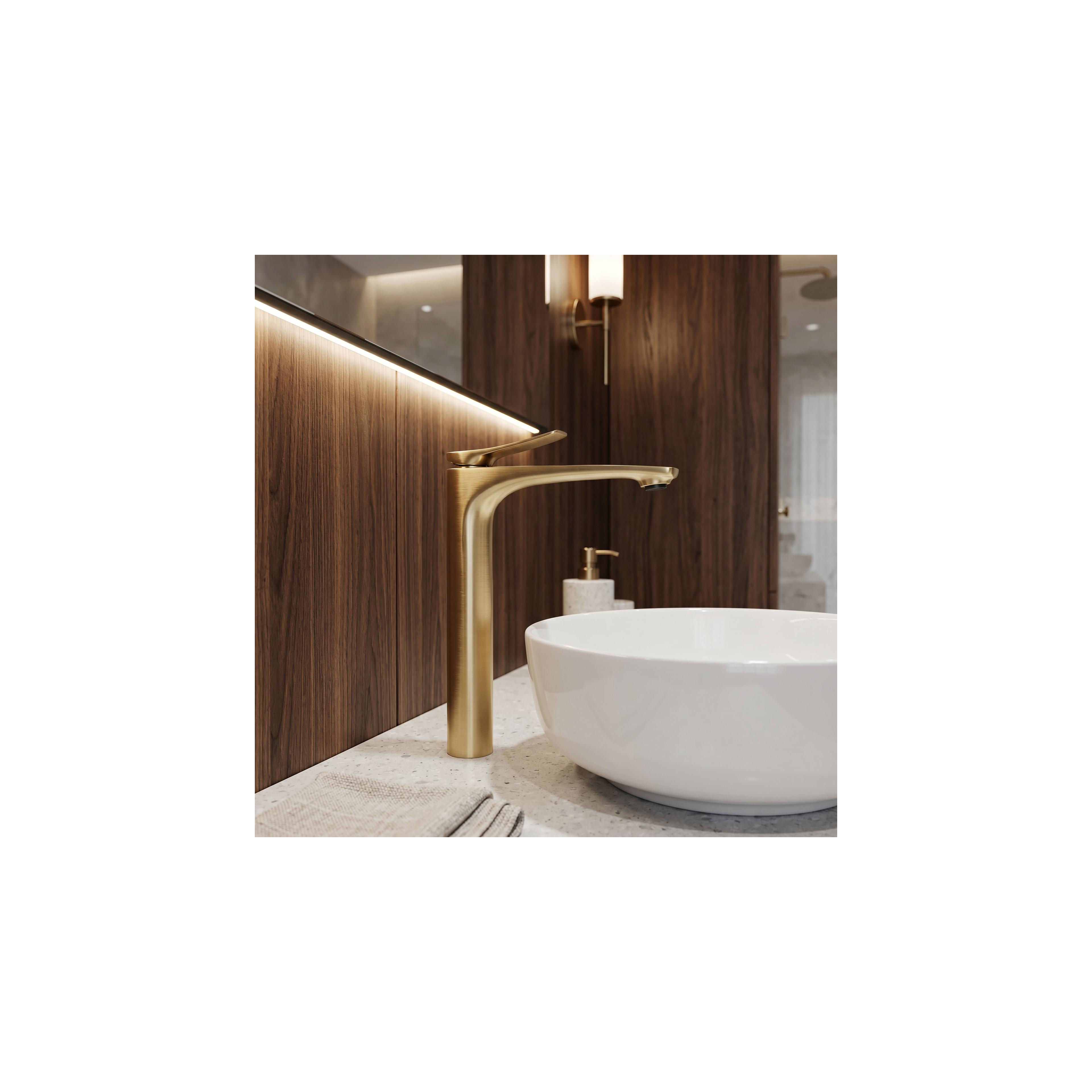 Robinet de lavabo PREMIUM Rea Vision Brush Gold High