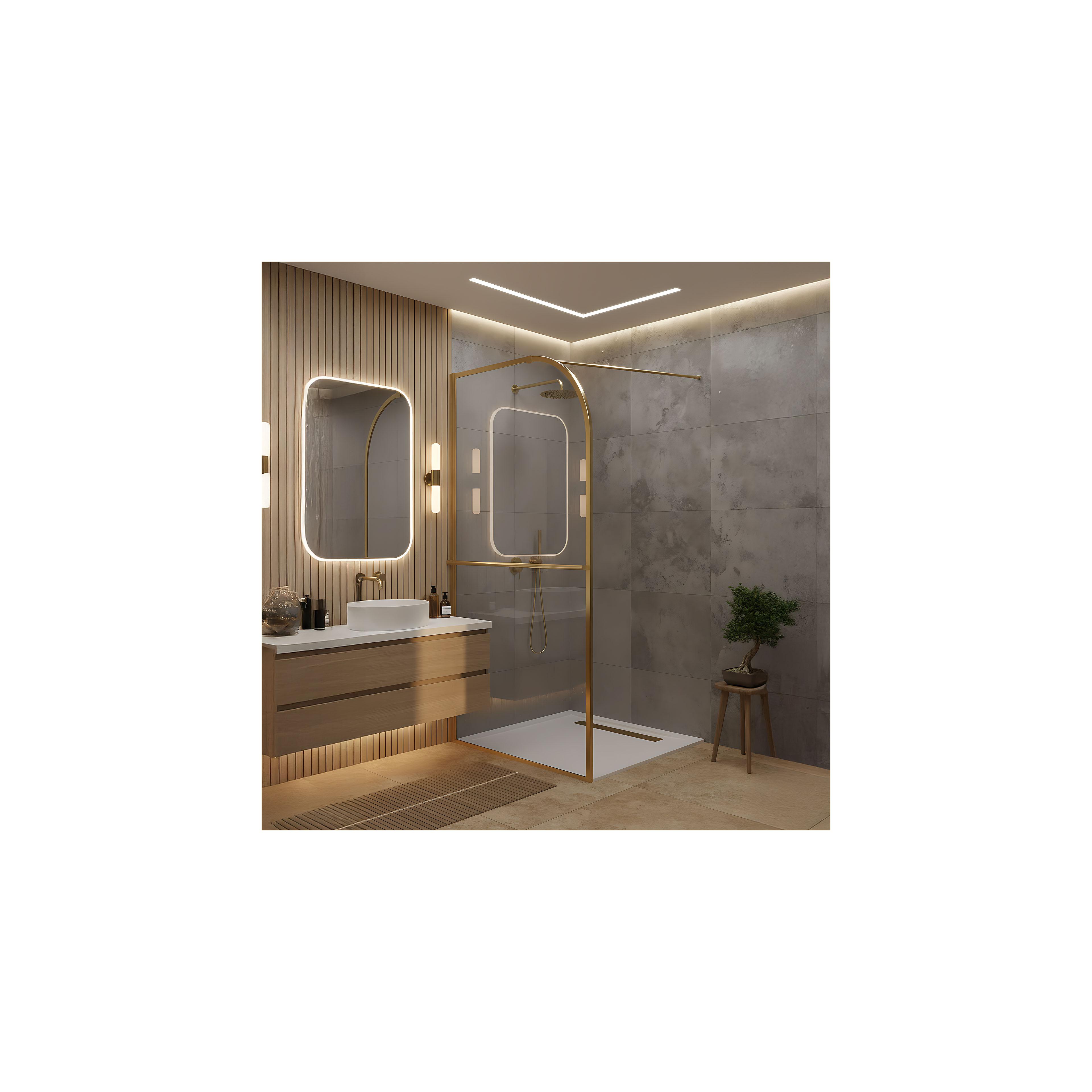 Ścianka prysznicowa Rea Sky Brush Gold 120