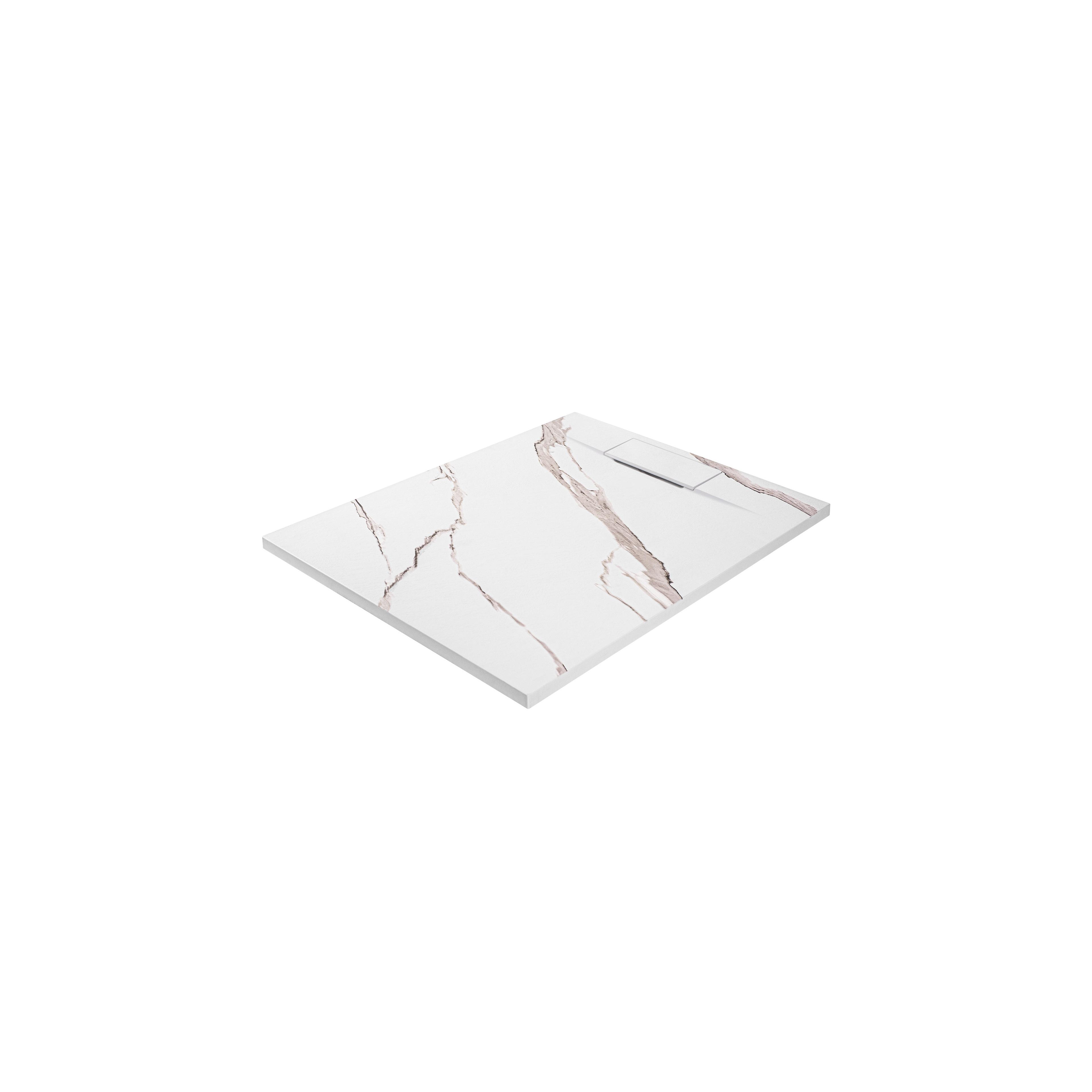 Piatto doccia Bazalt CARRARA WHITE 80x100