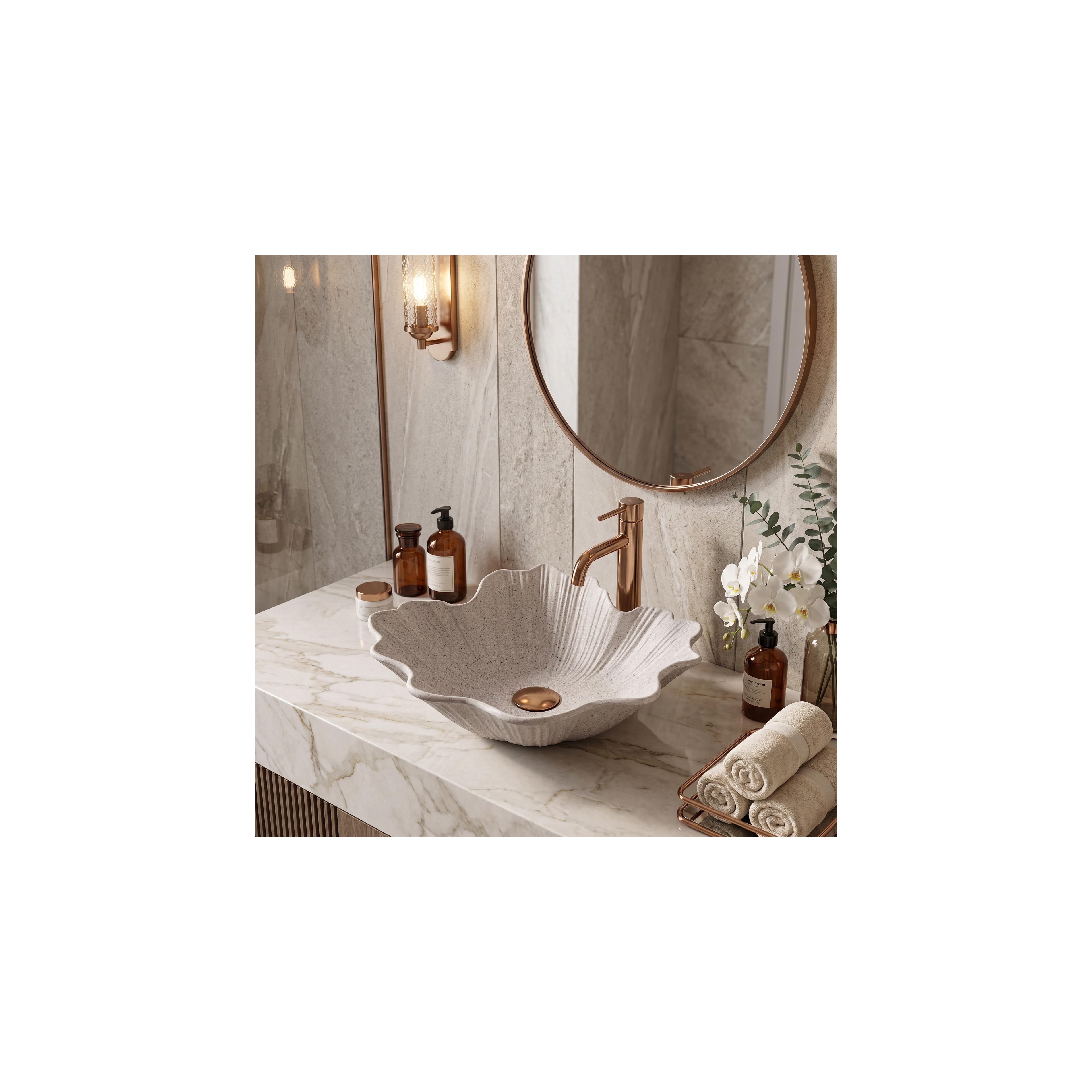 Aufsatzwaschbecken Rea Flower Beige