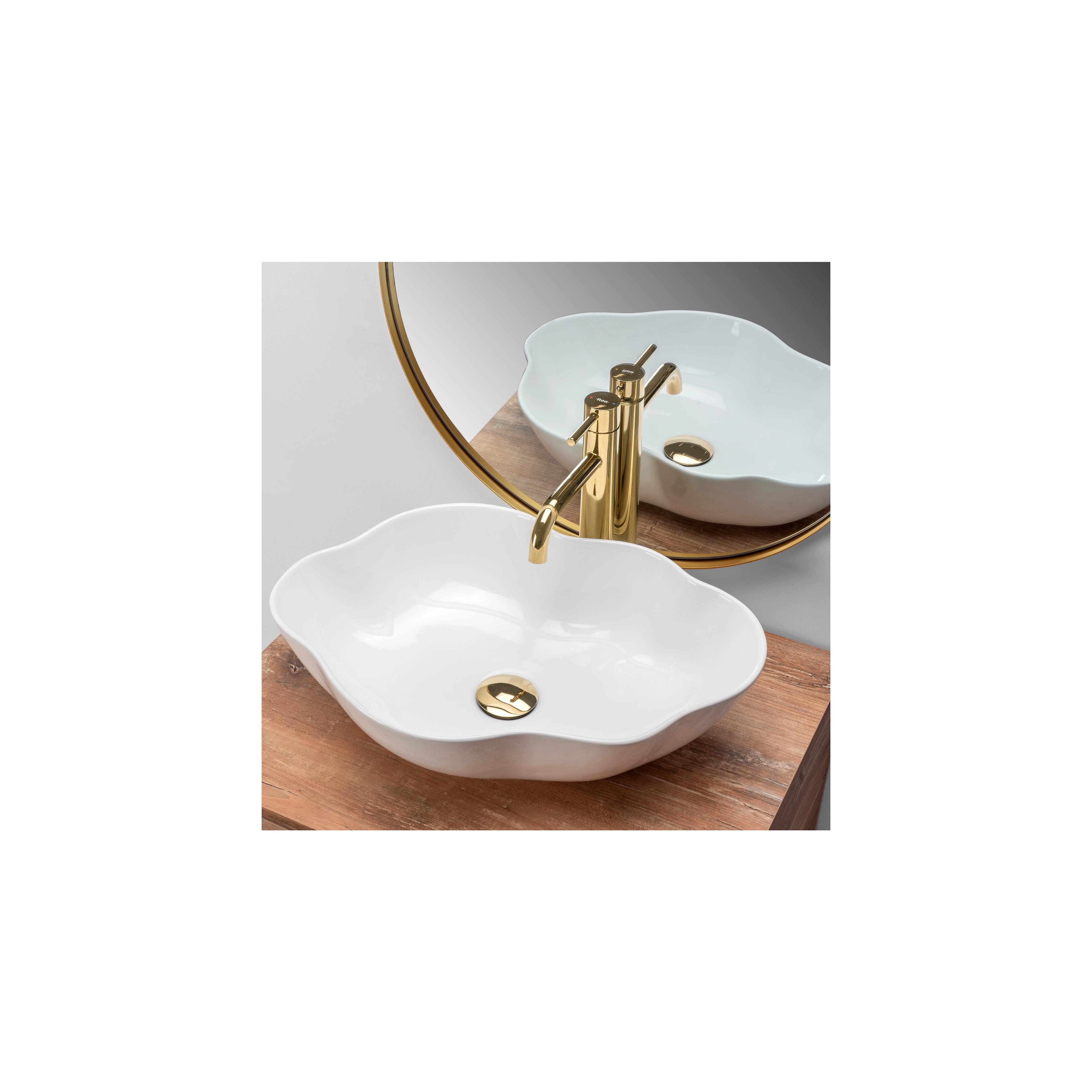 Countertop washbasin Rea Pearl White