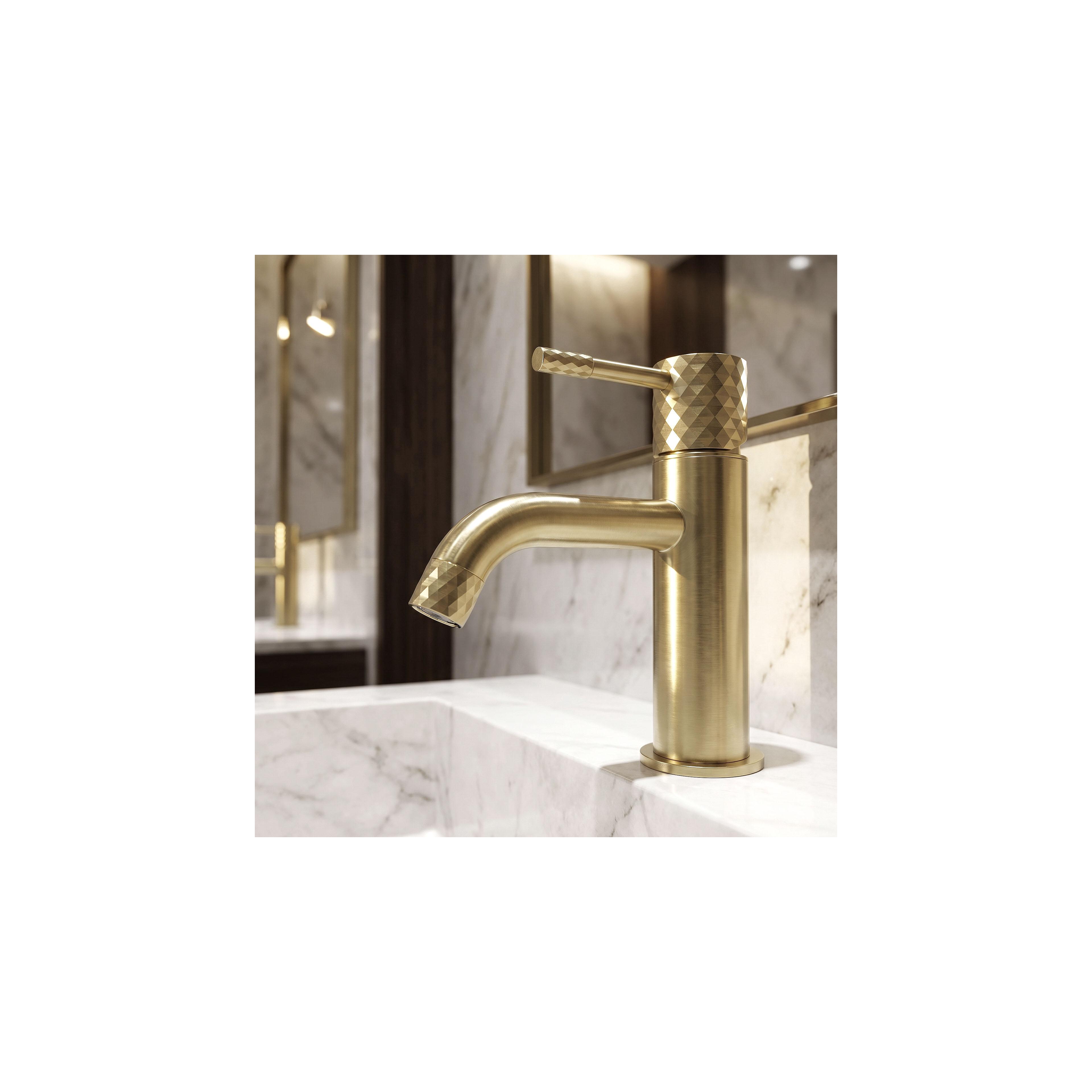 Robinet de lavabo Rea Lungo Diamond Brush Gold