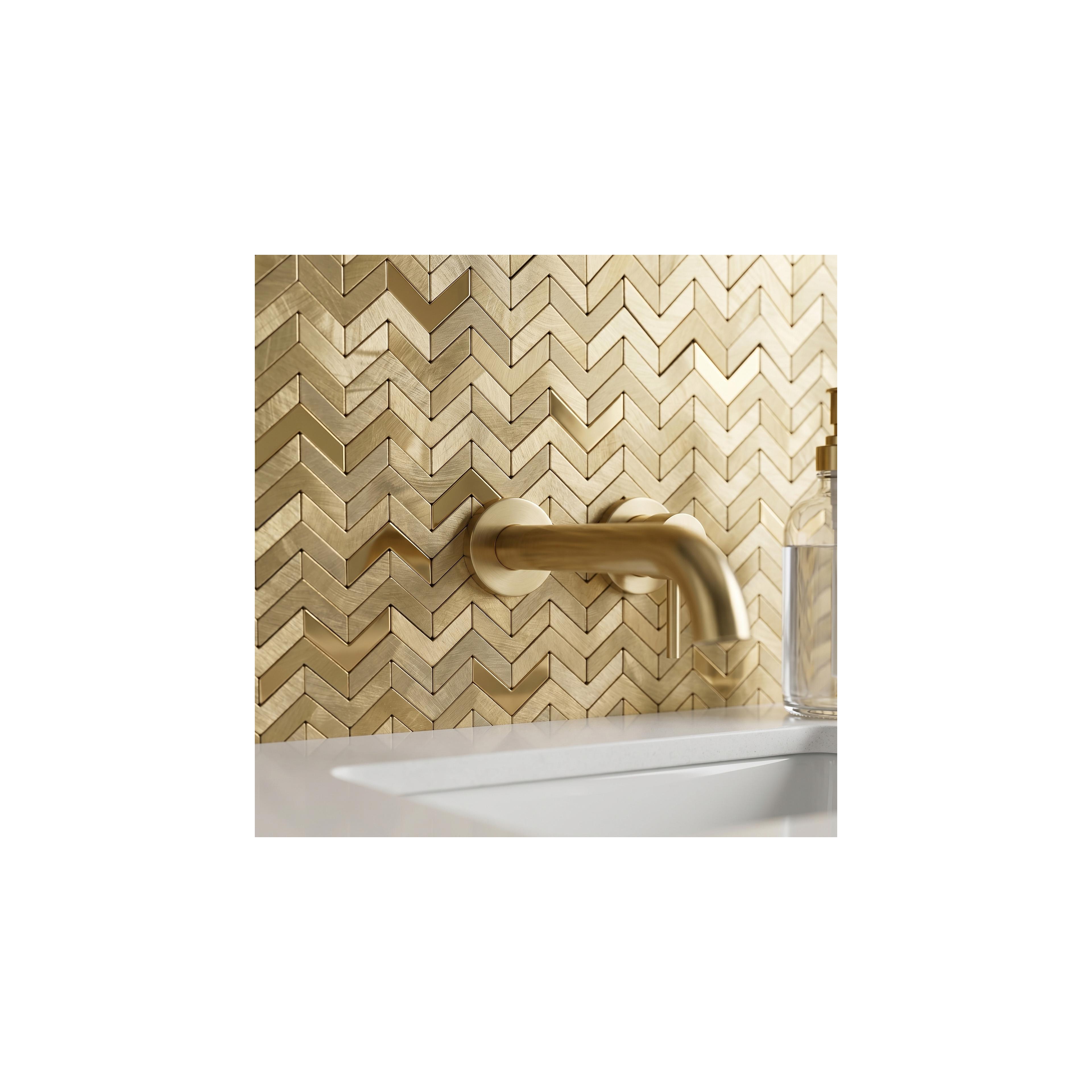 Mosaik Dekor REA P14453A Brush Gold