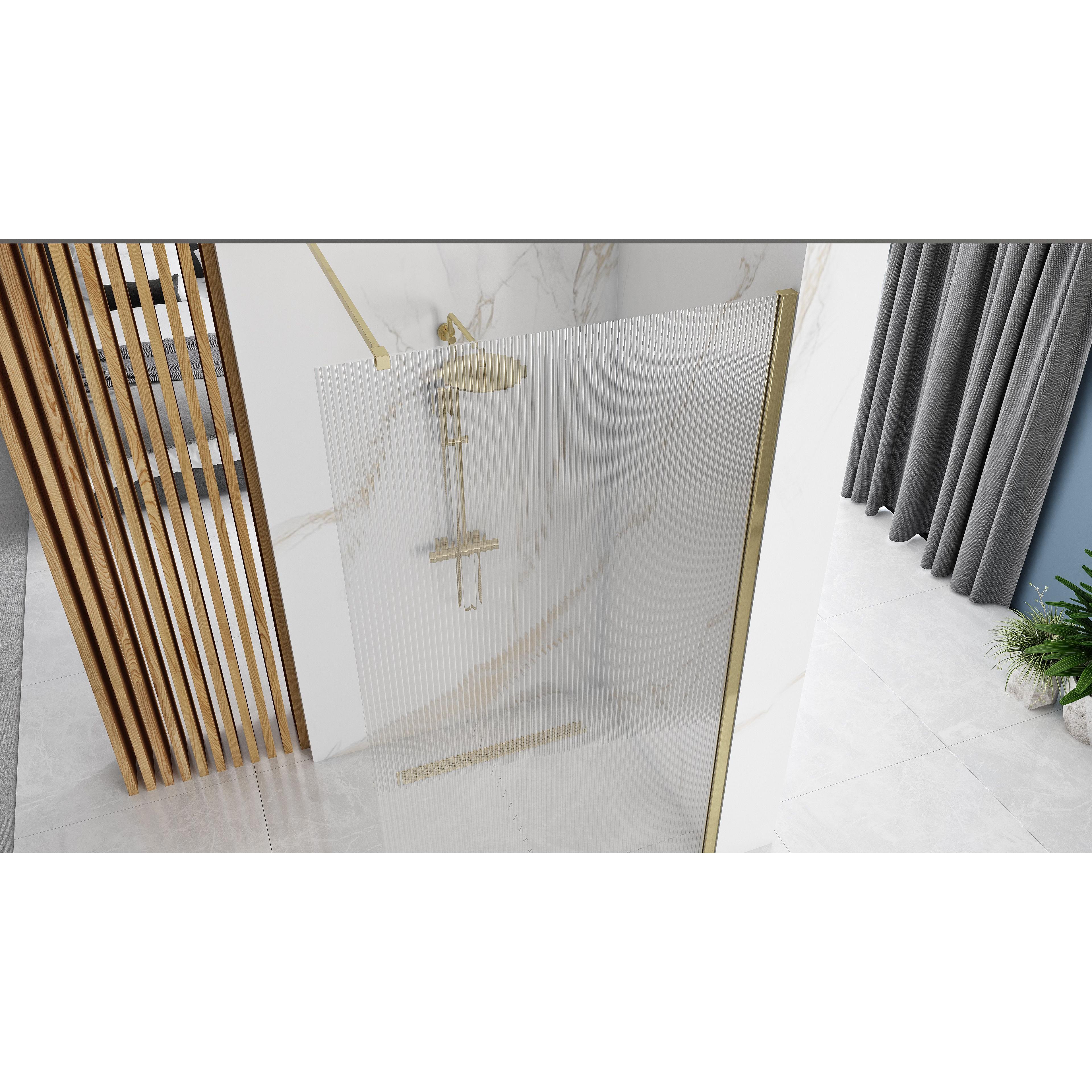 Duschwand Rea Aero Intimo Gold Brush 120