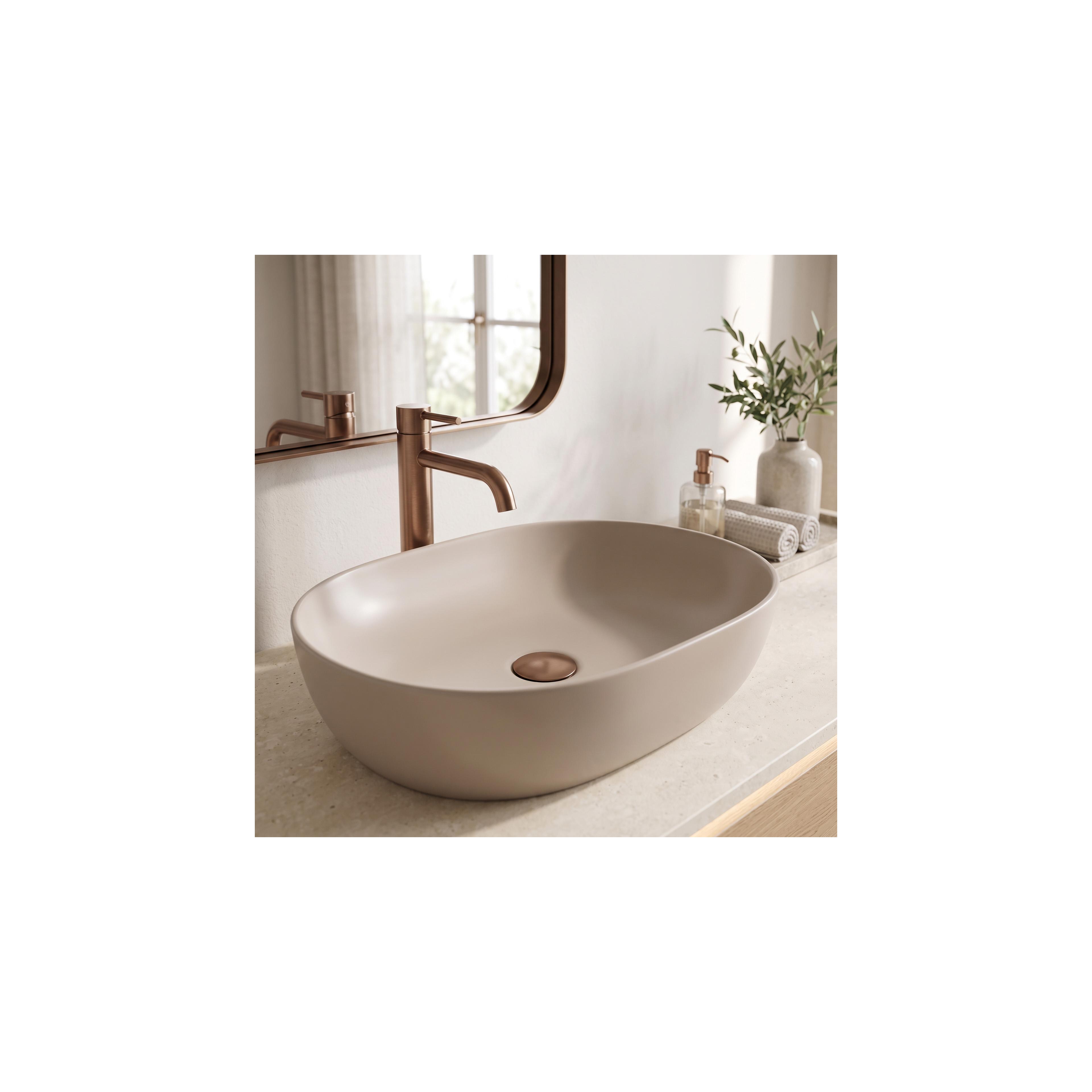 Aufsatzwaschbecken Rea Lisa Mocca Matt