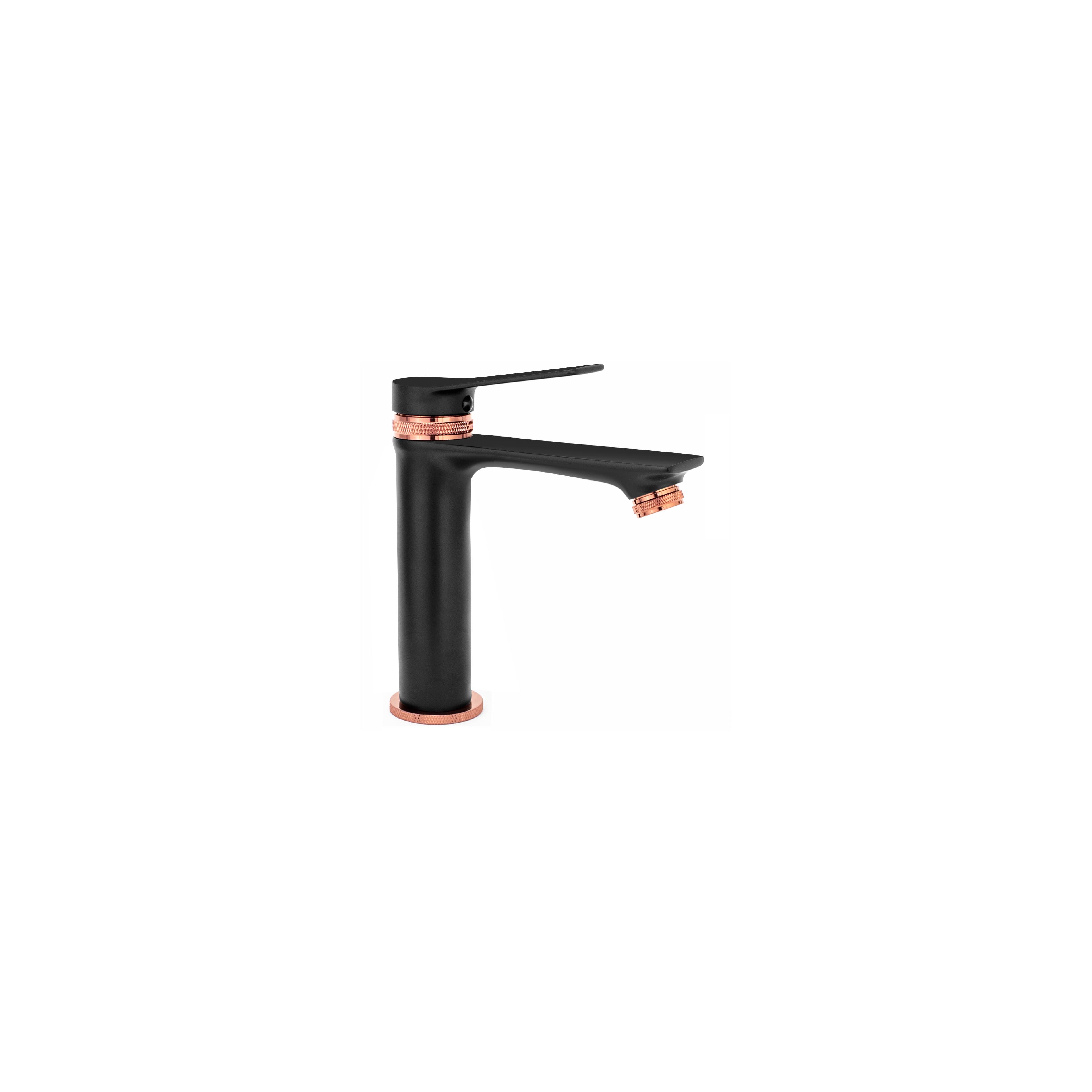 Waschbeckenarmatur Rea Viral Black Rose Gold Low