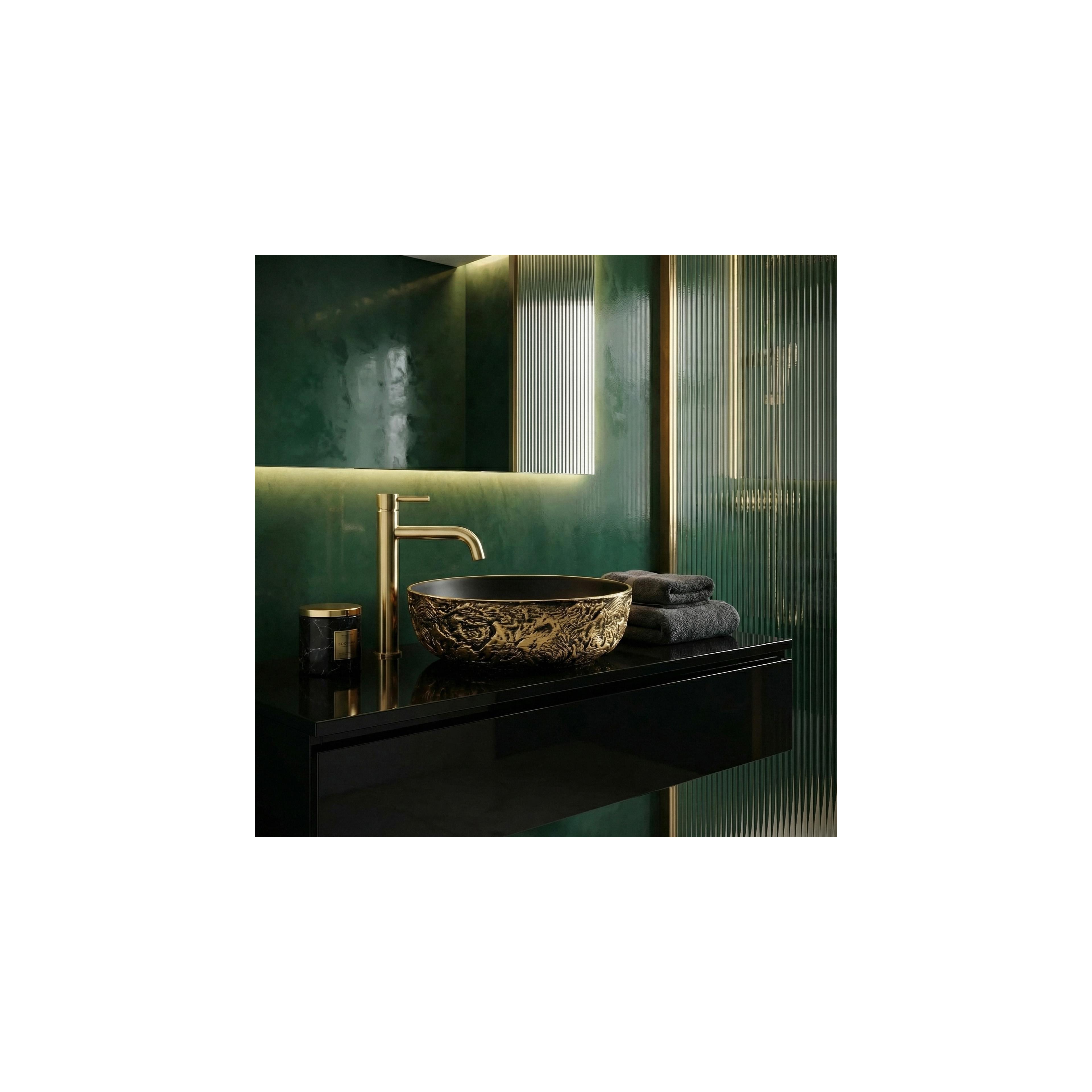 Aufsatzwaschbecken Rea Babilon Gold
