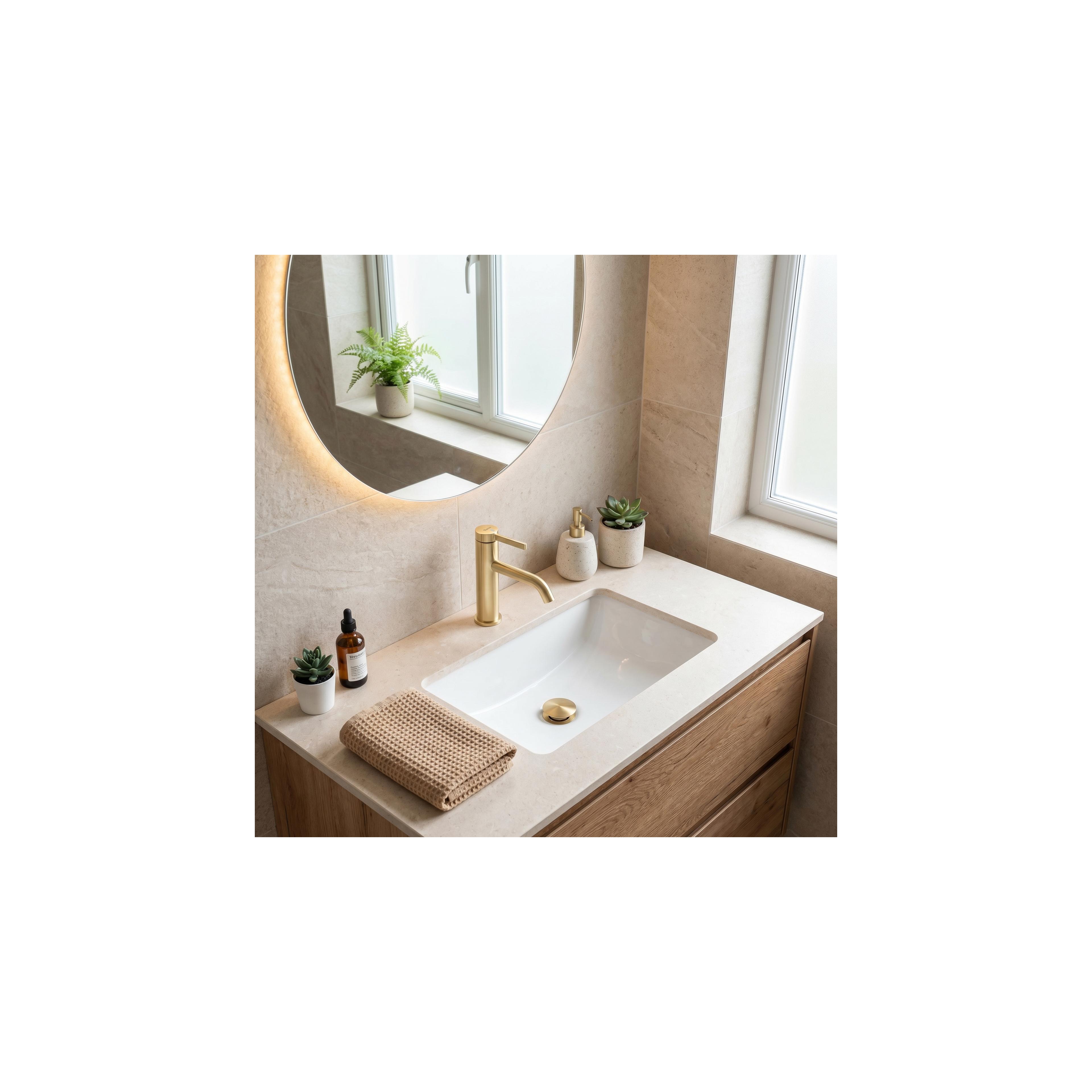 Bathroom faucet Rea Rivo Brush Gold