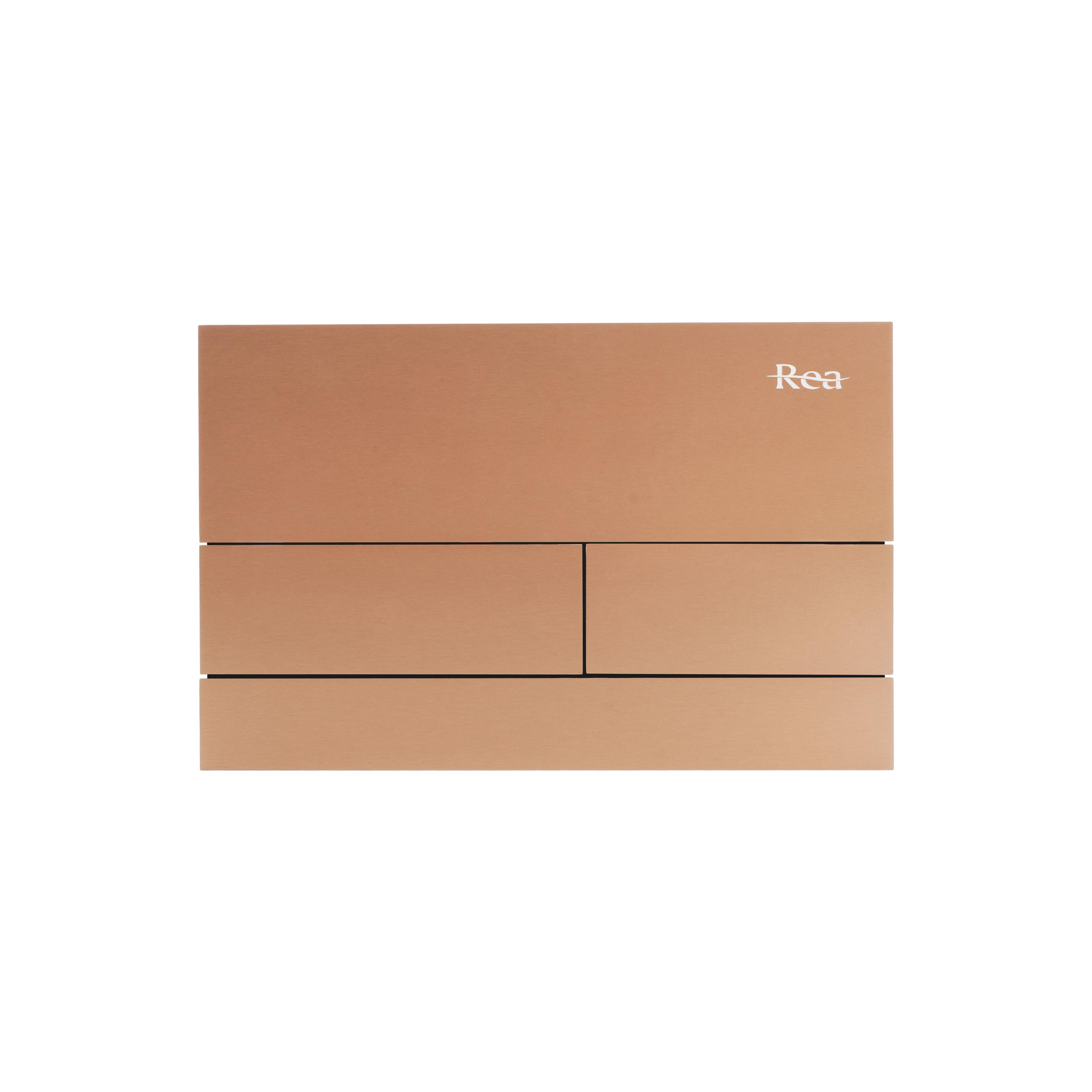 WC öblítő gomb K011A-Q és Slim024N Rea T Brush Copper/Brushed Rose Gold