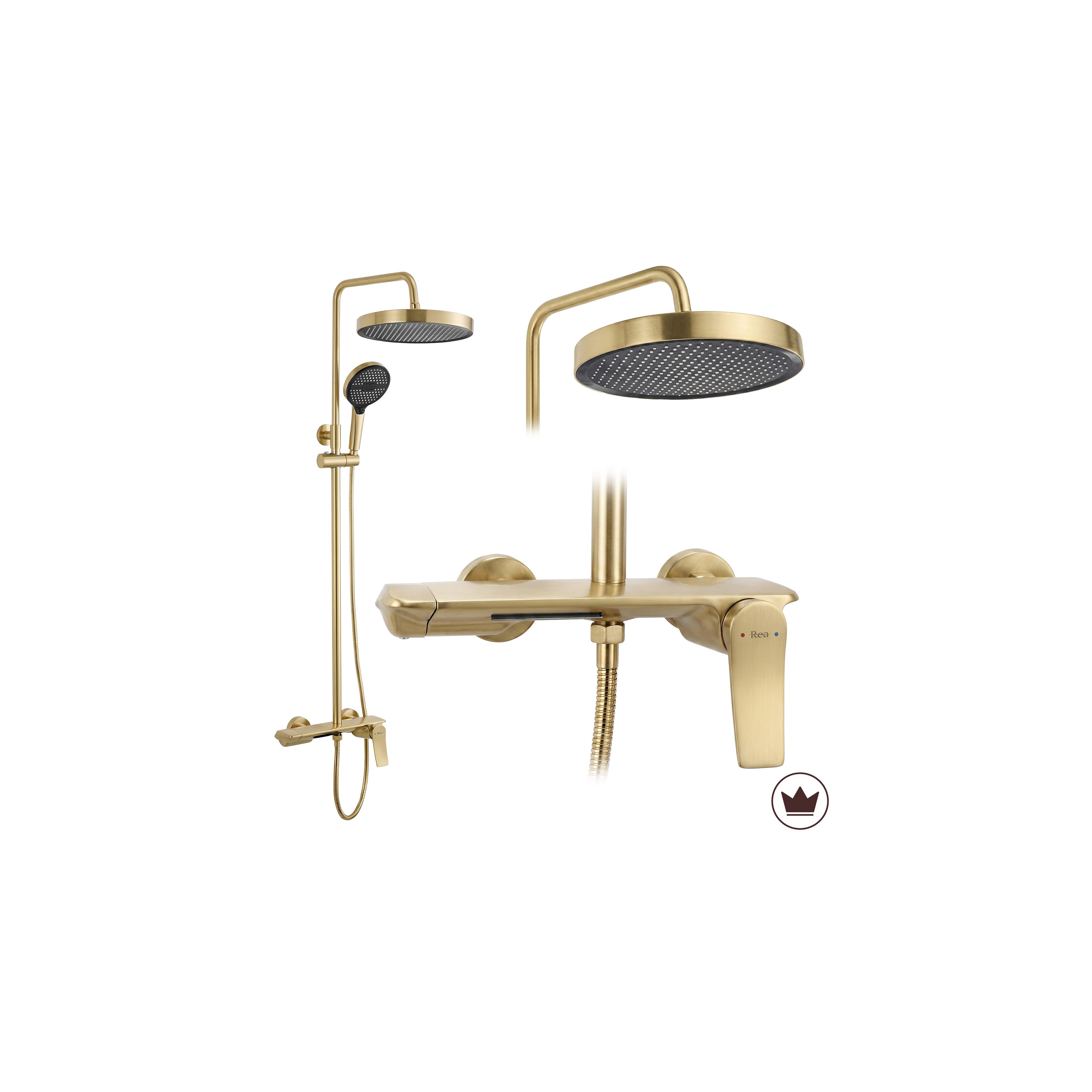 Duschgarnitur Rea Vision Brush Gold