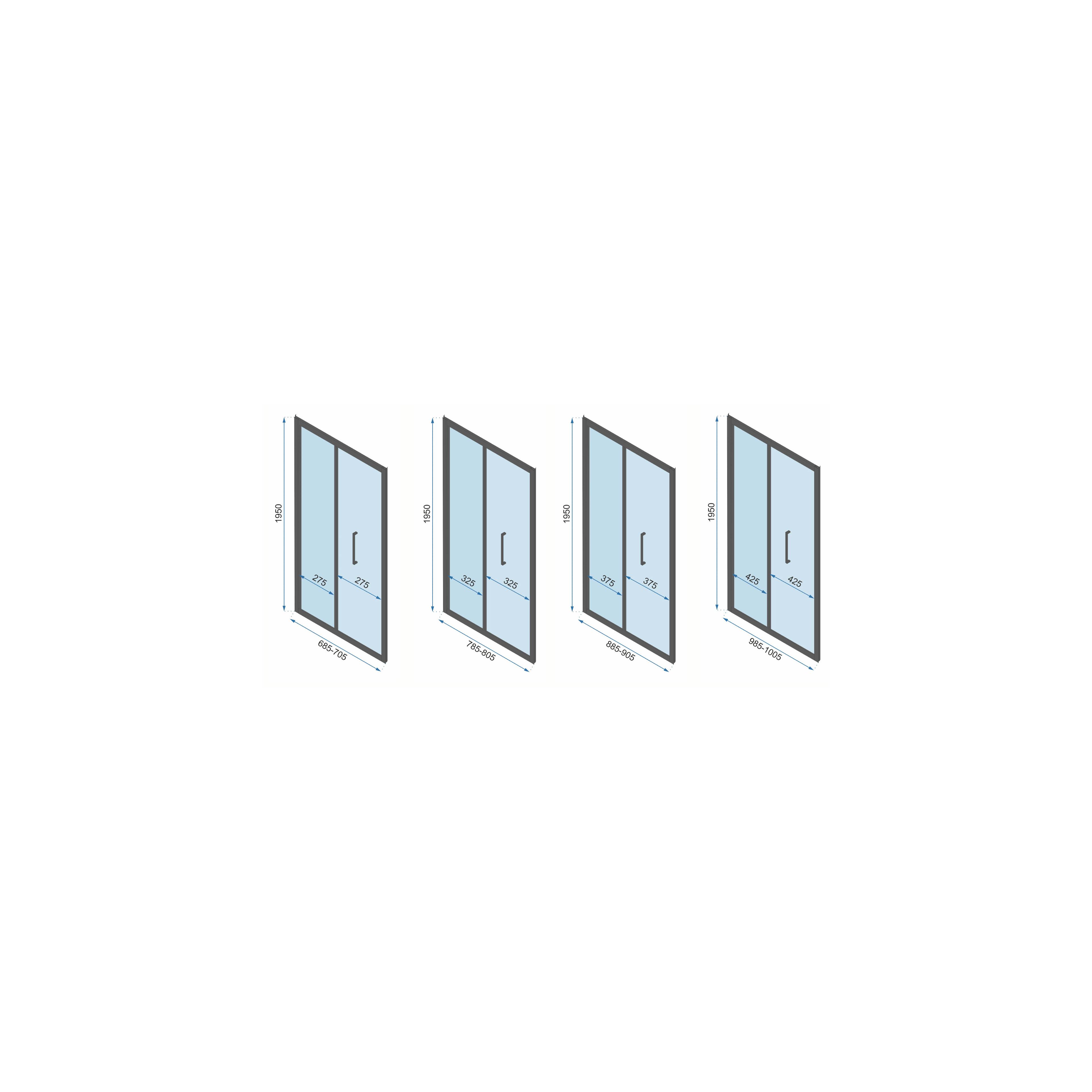 Duschkabine Rapid Fold Wandmontage
