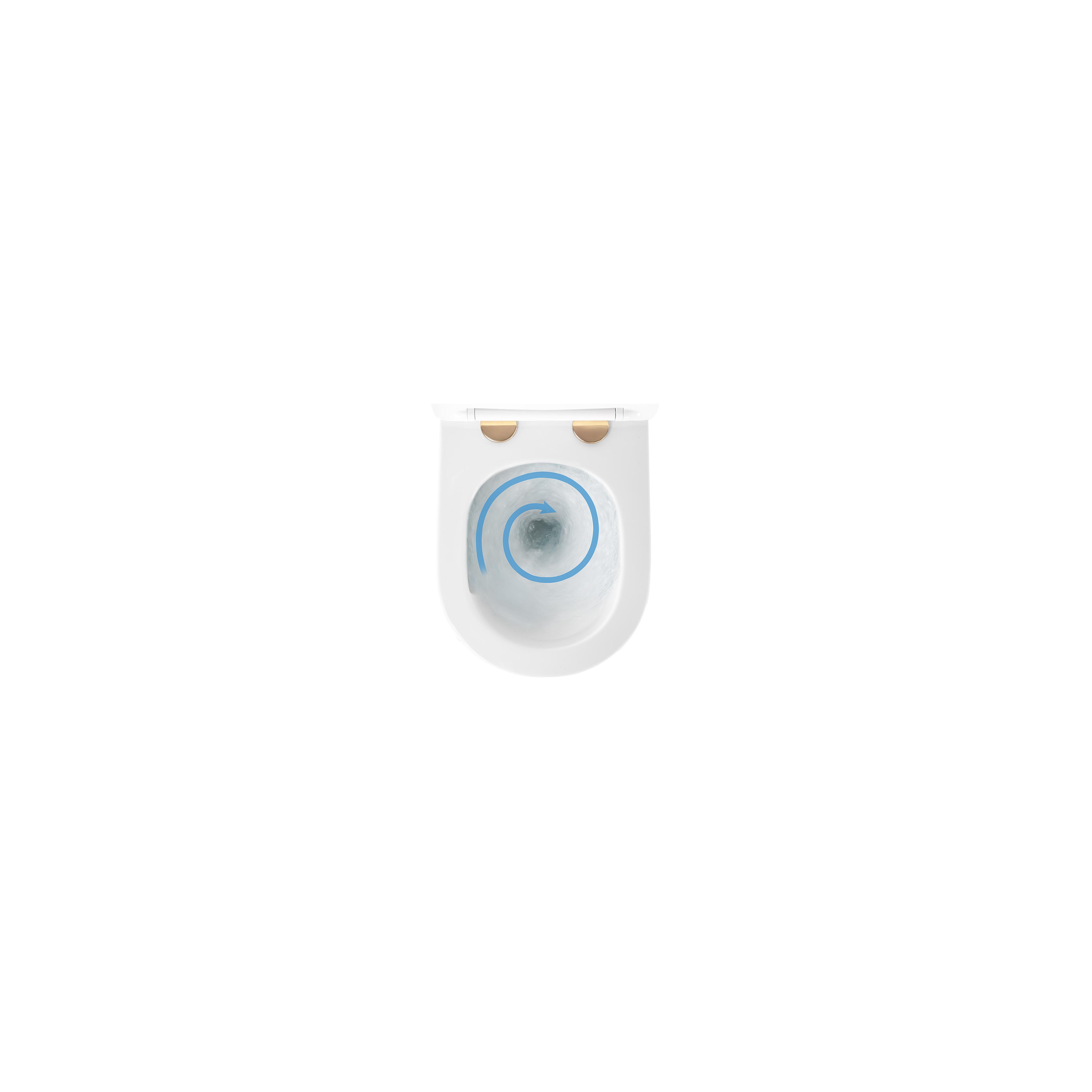 WC Schüssel Randlos Rea Carlo Mini Tornado NFQ GOLD WHITE