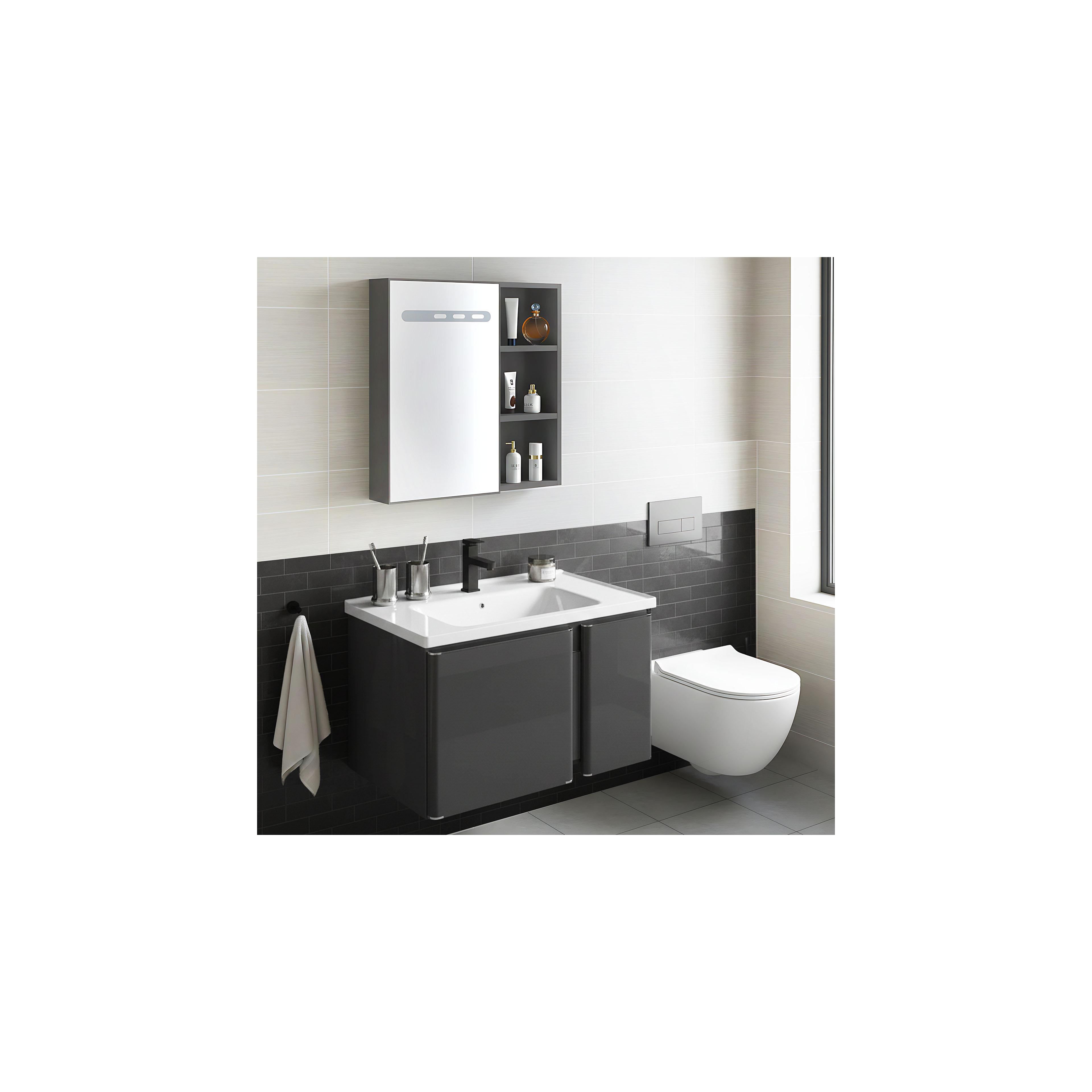 Badezimmermöbel-Set mit Waschbecken Tula 60cm Grey