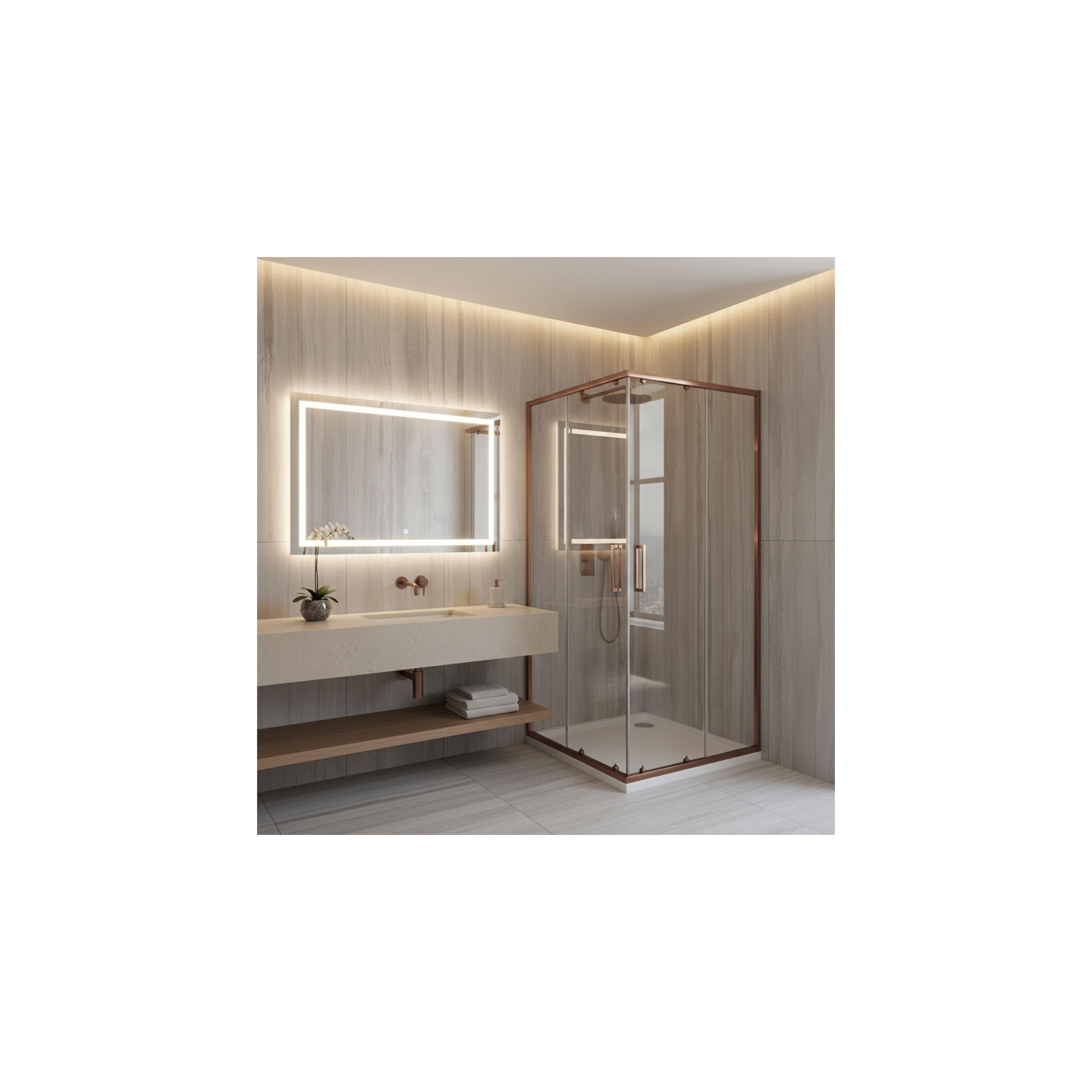 Duschkabine Rea City 90x90 Brush Copper