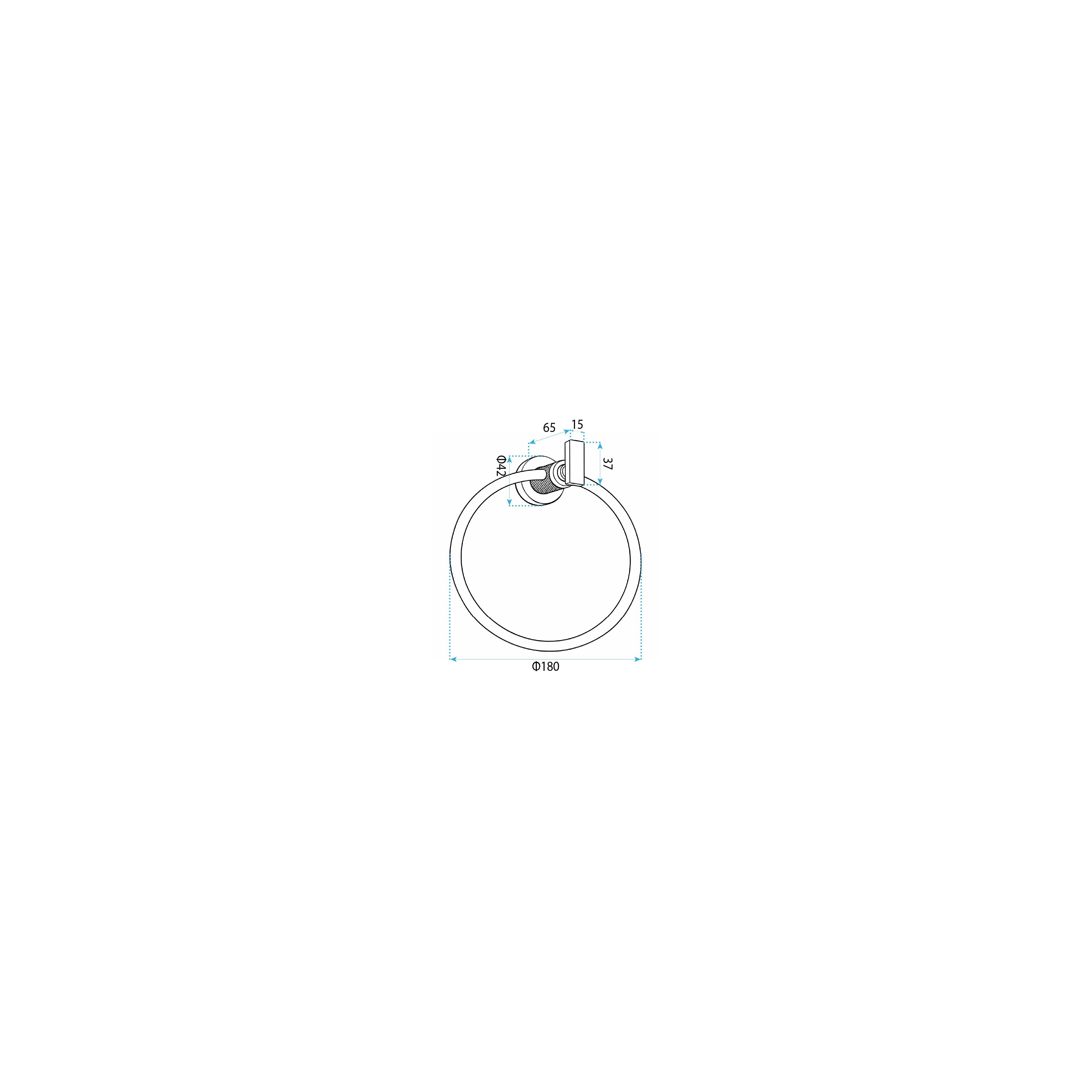 Bathroom hanger Ring 81307 Virro Brush Gold