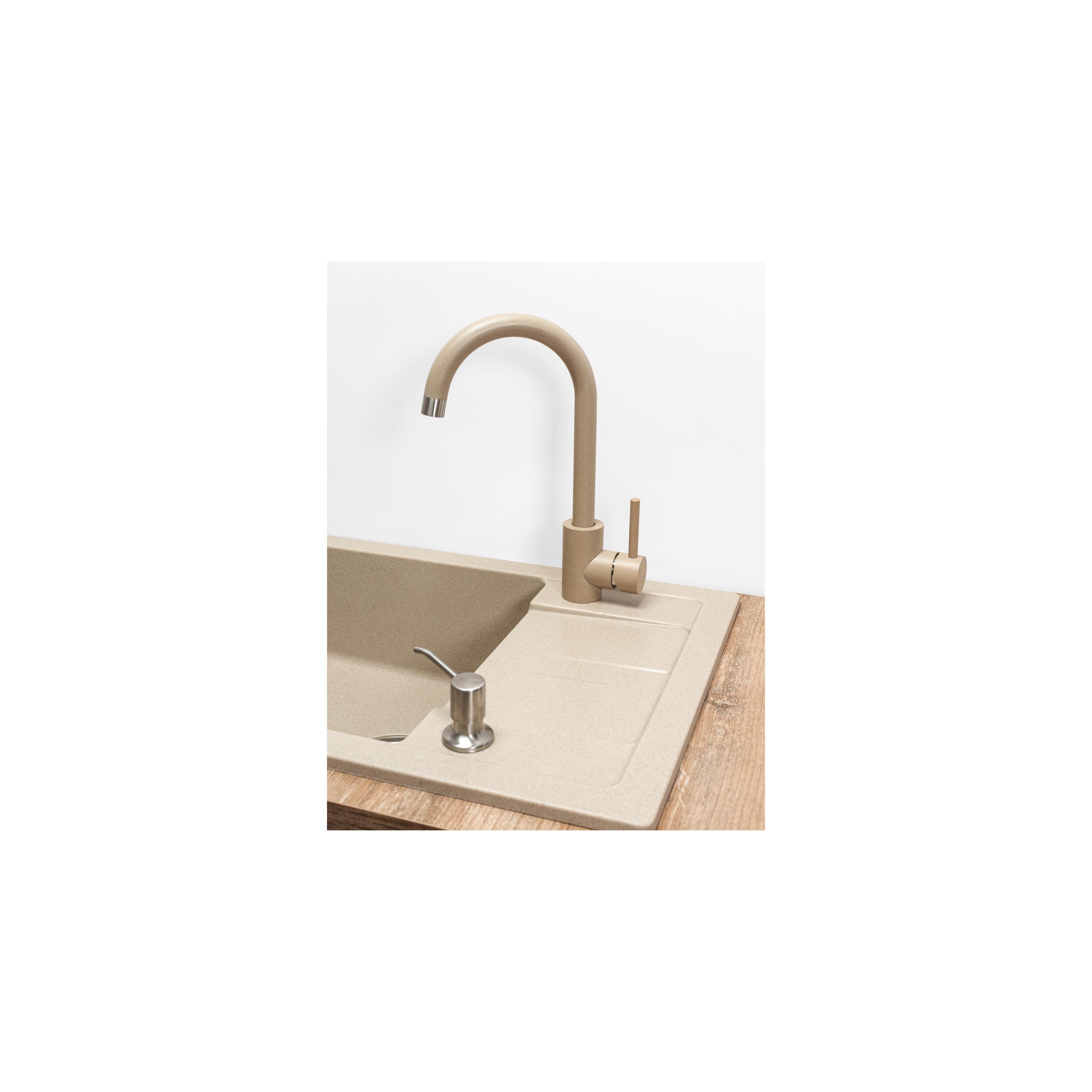 Spülbecken granit Nils Beige set 5in1