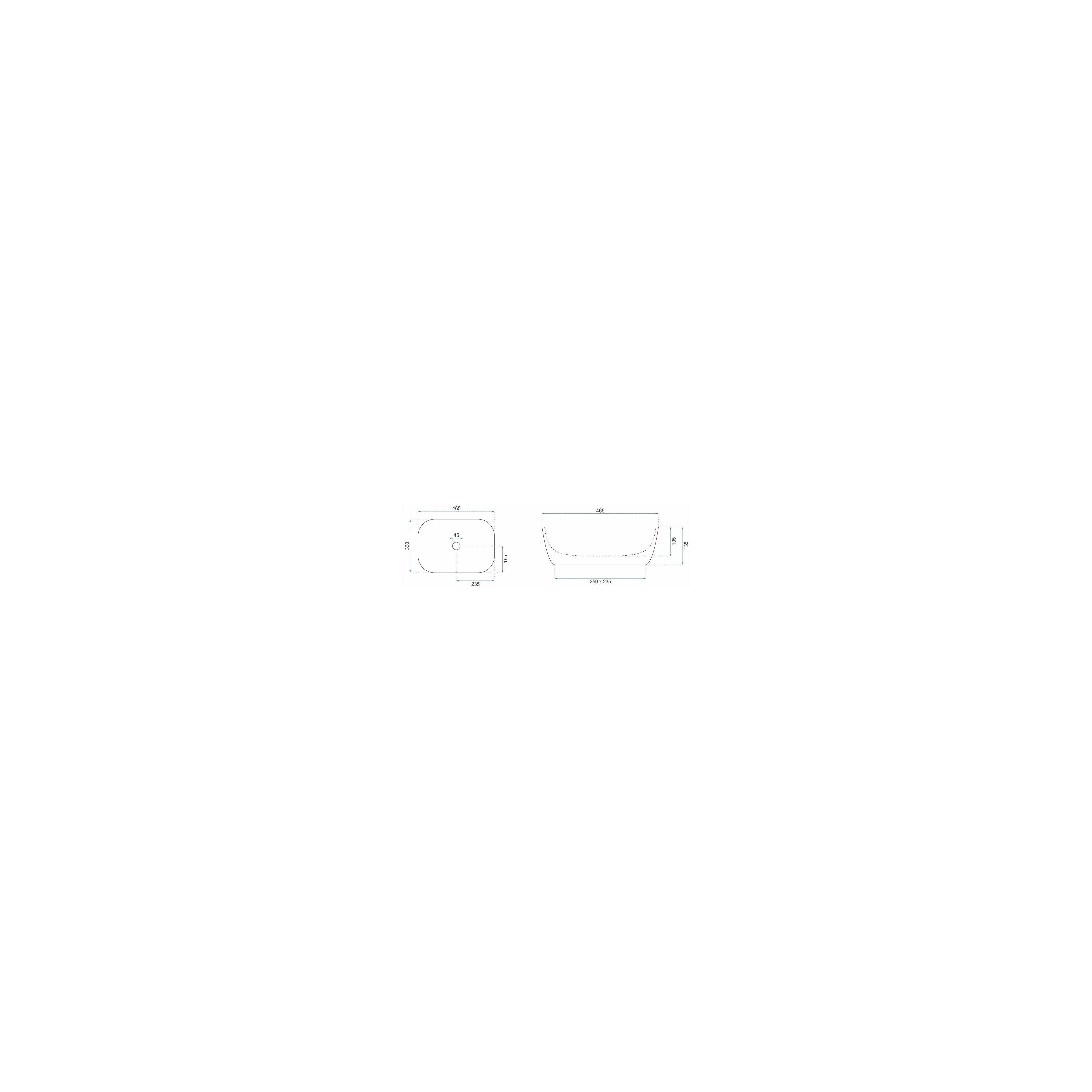 Νιπτήρας Rea Belinda COPPER BRUSH  / Black 46.5 x 33 x 13.5 εκ