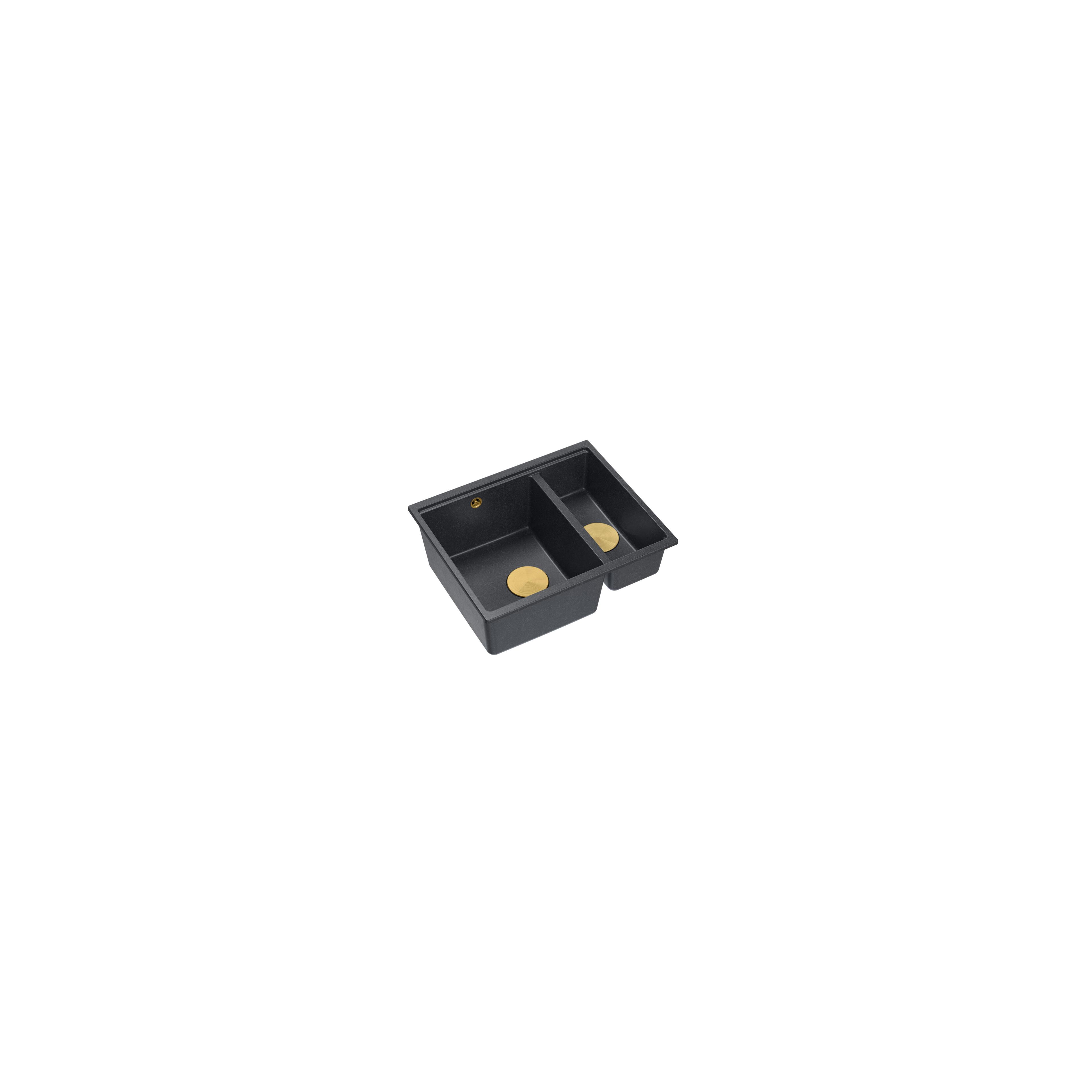 Granitspülbecken Logan 150 Black Metallic