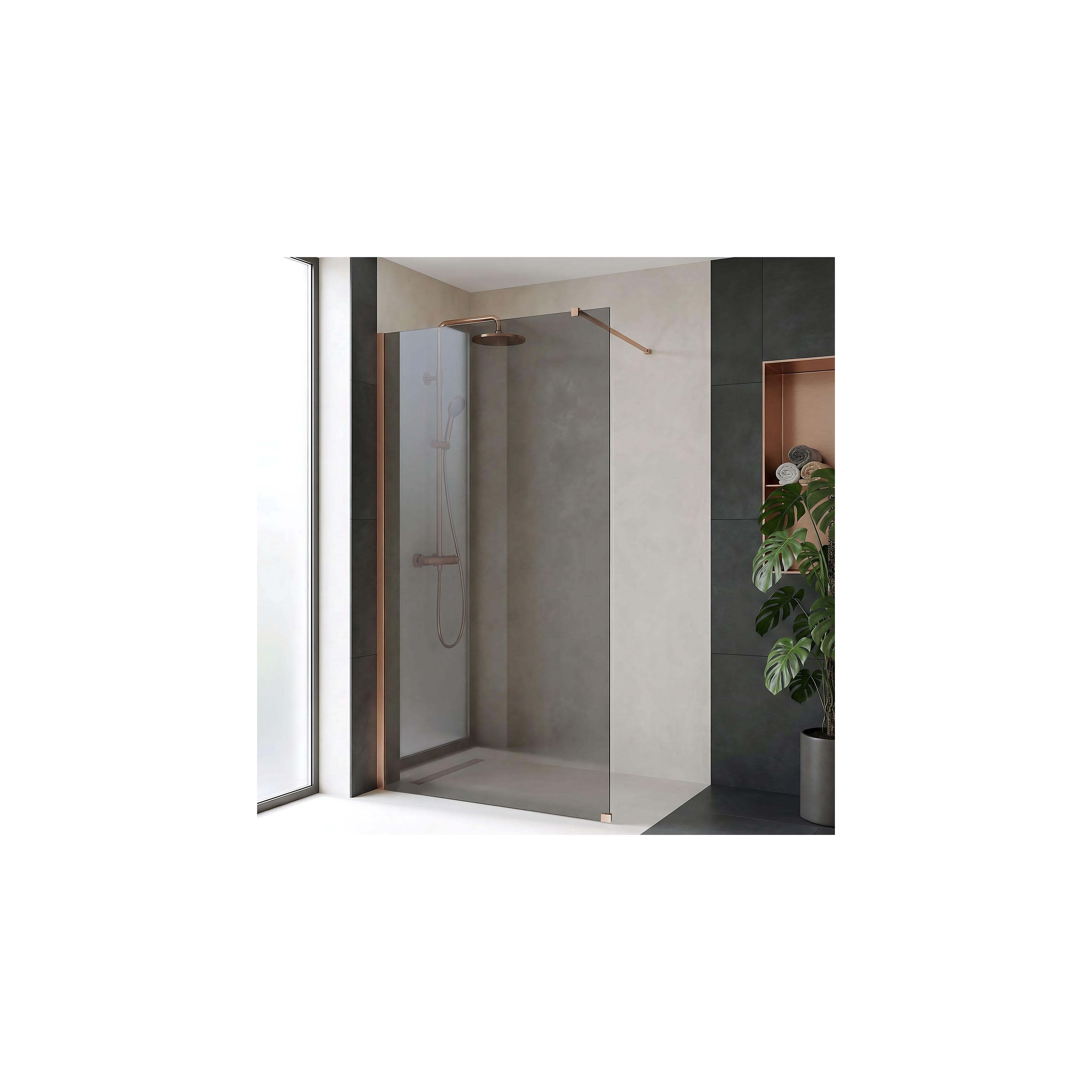 Duschwand Rea Flexi Grey / Brush Copper 80