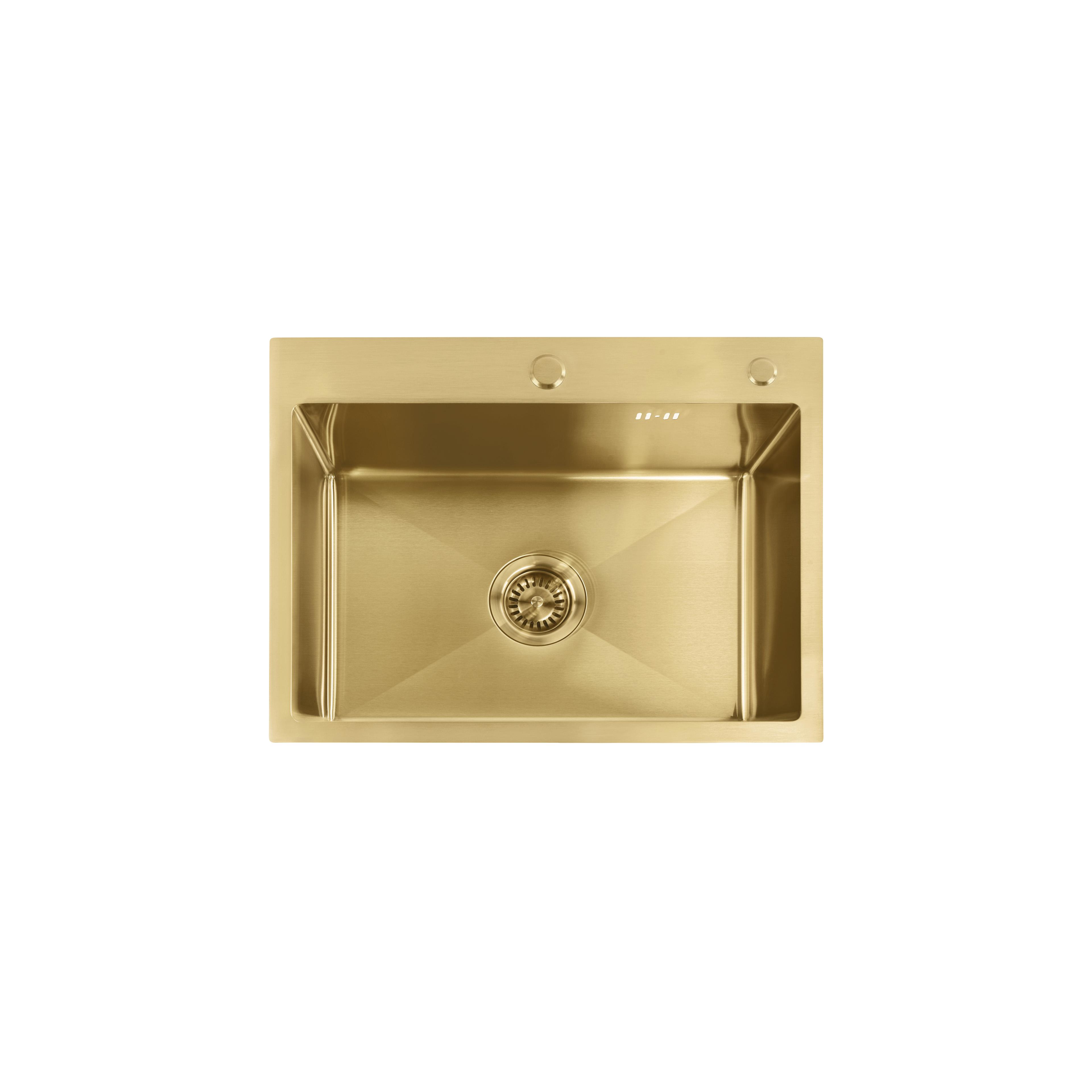 Edelstahlspüle Liam BRUSH GOLD