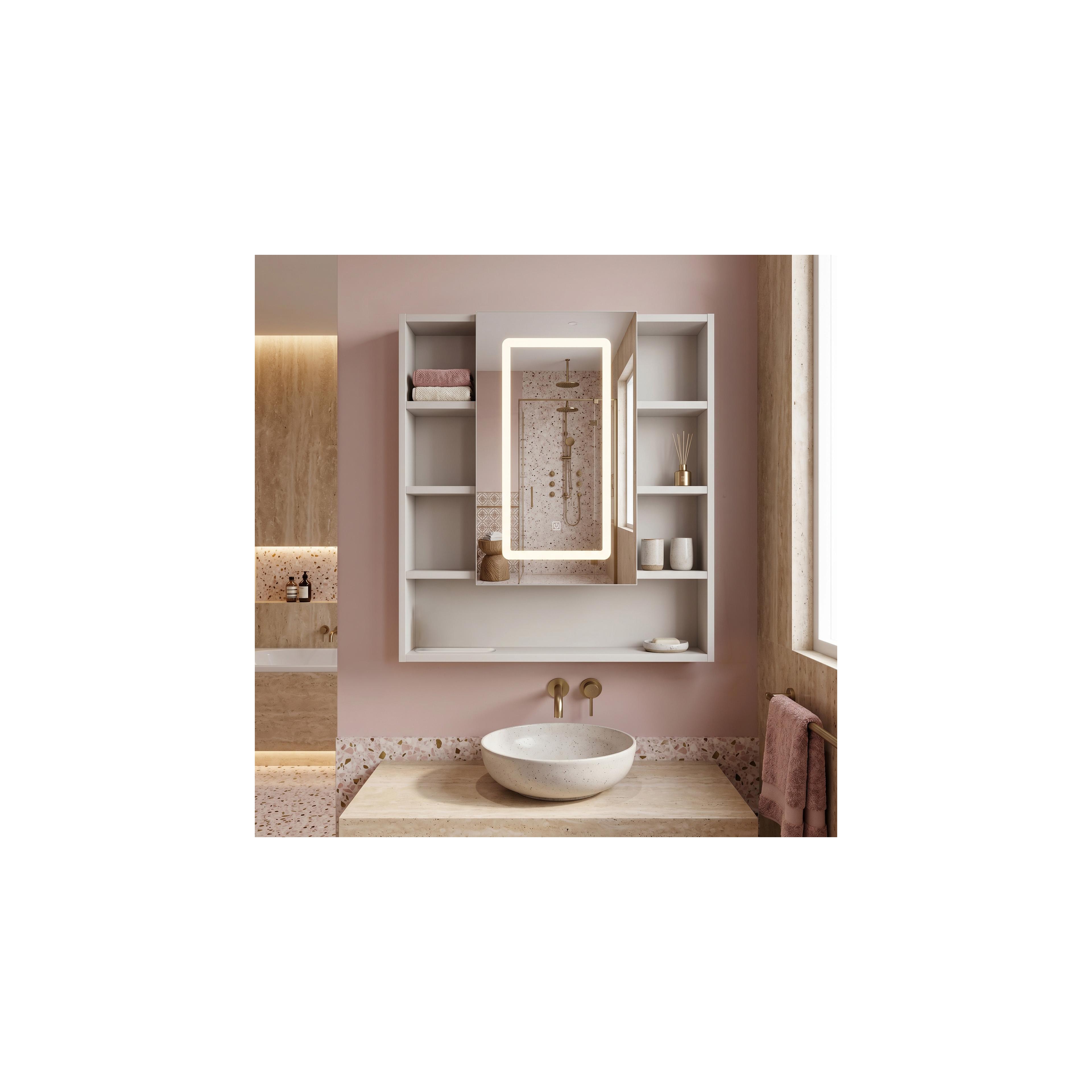 LED-Spiegelschrank Rea Luna 70x80cm