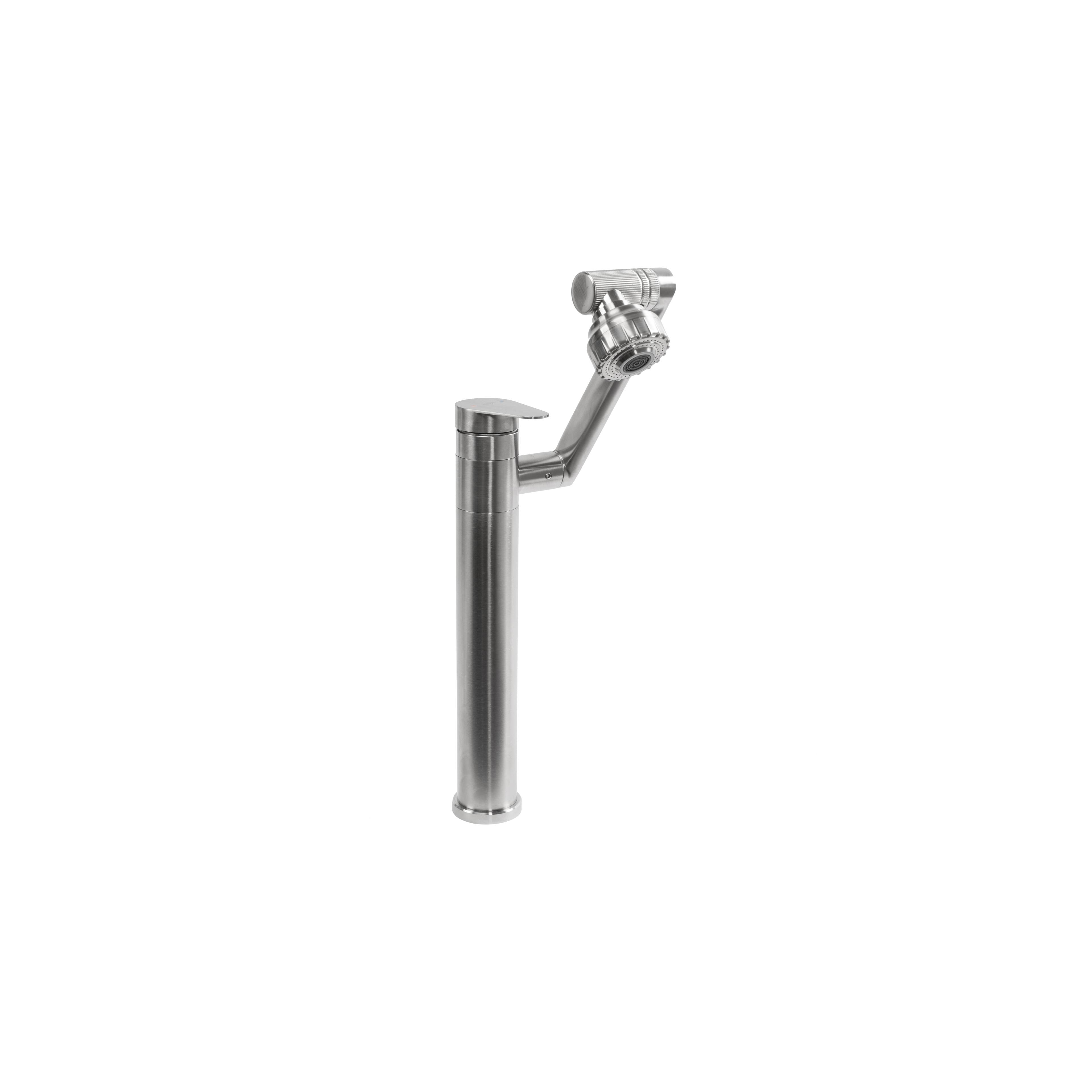 Waschbeckenarmatur Rea PACO Nickel Brush INOX High