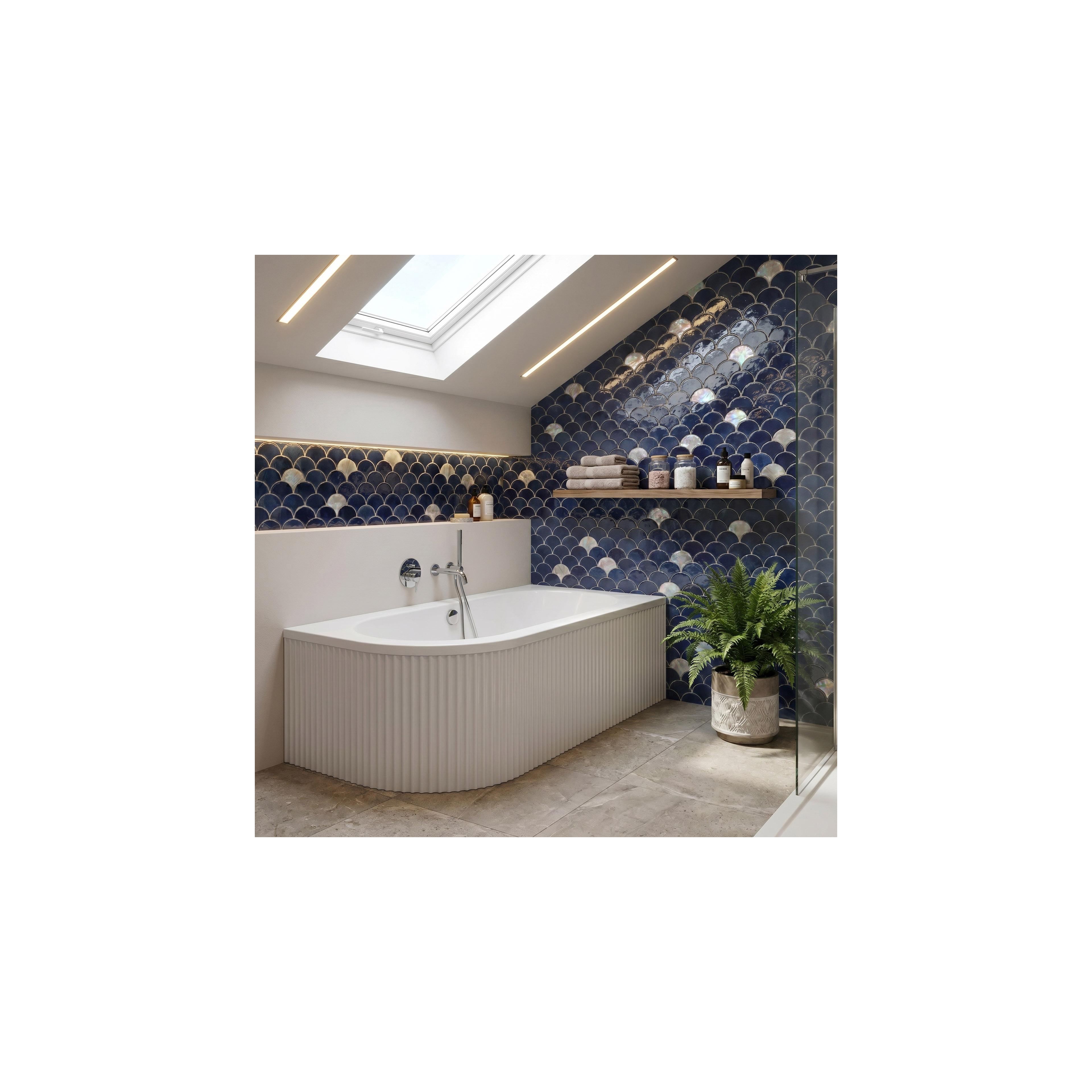Acryl Eckbadewanne Rea Orion Stripe Right 170cm