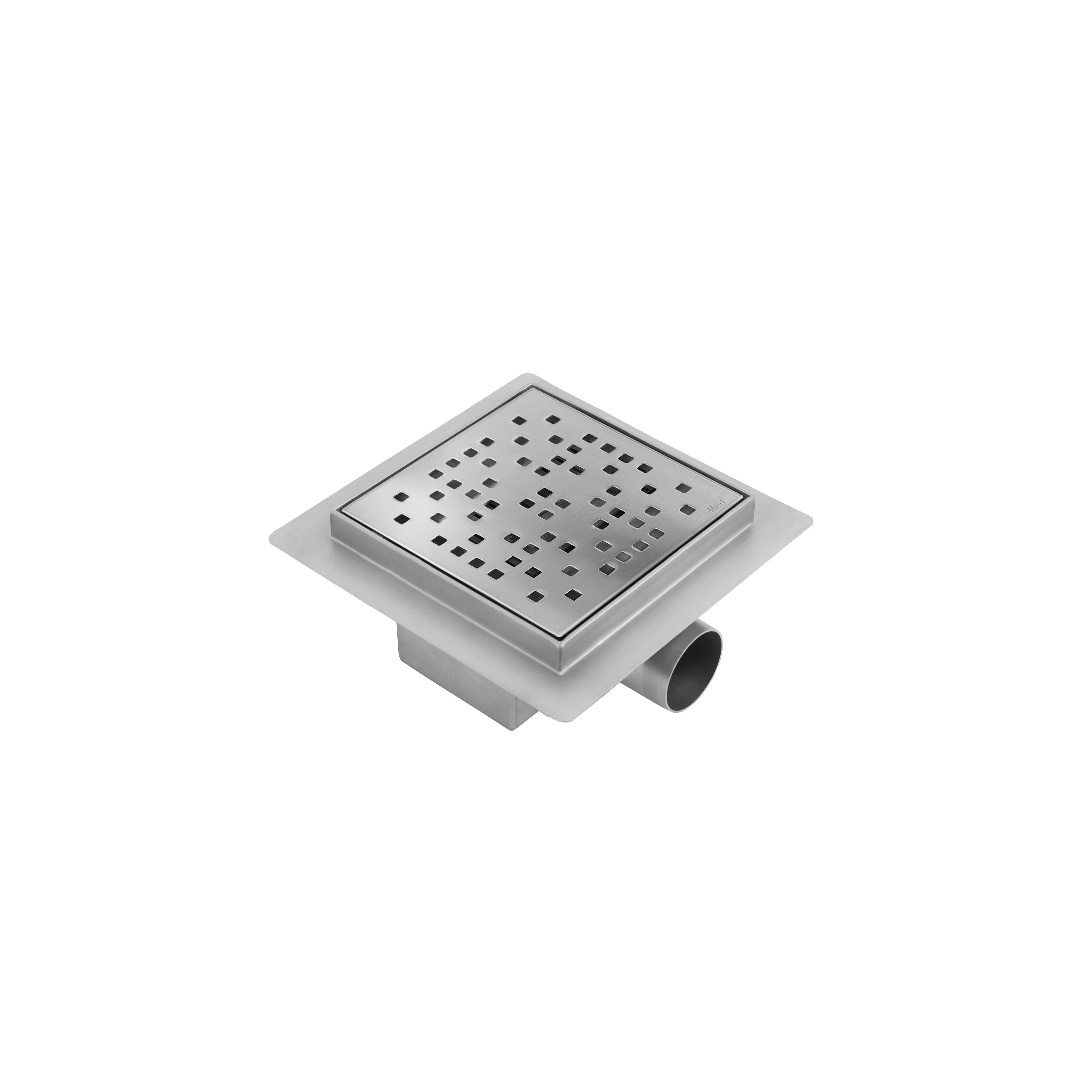 Scarico lineare REA DOTS 150x150 Nickel Brush