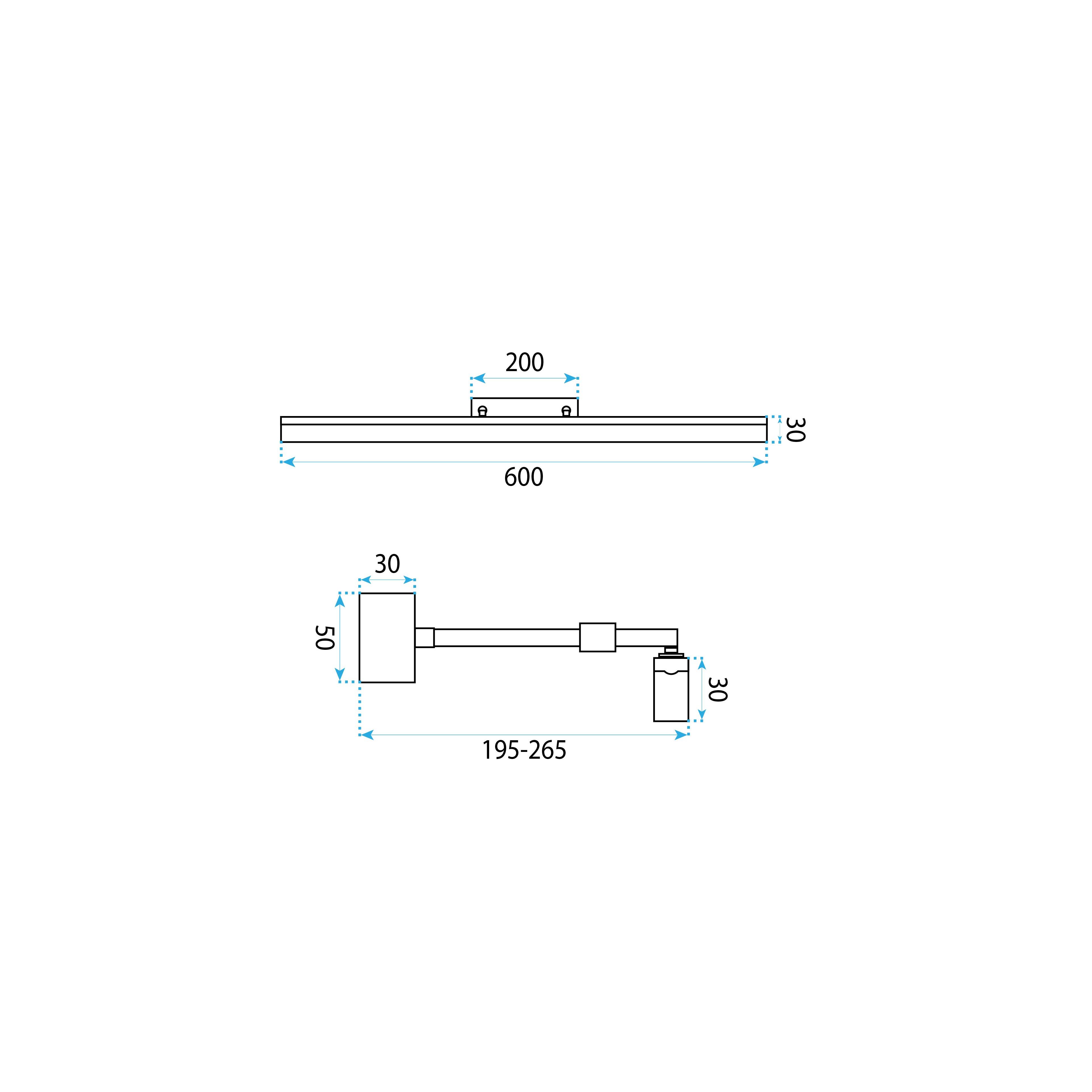 Bad LED-Wandleuchte APP1870-1W 60cm CHROME