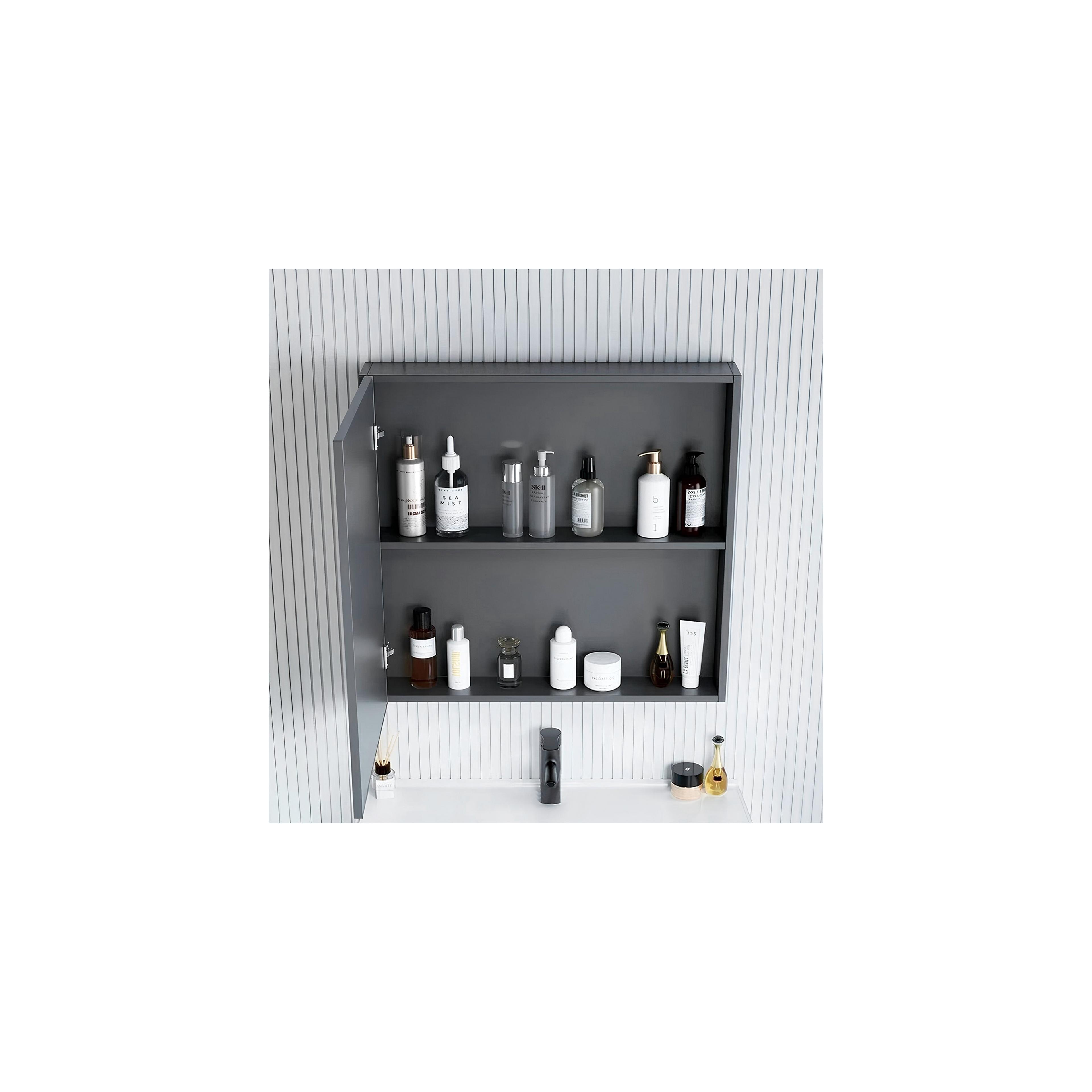 Badezimmermöbel-Set mit Waschbecken Denver 60cm Grey