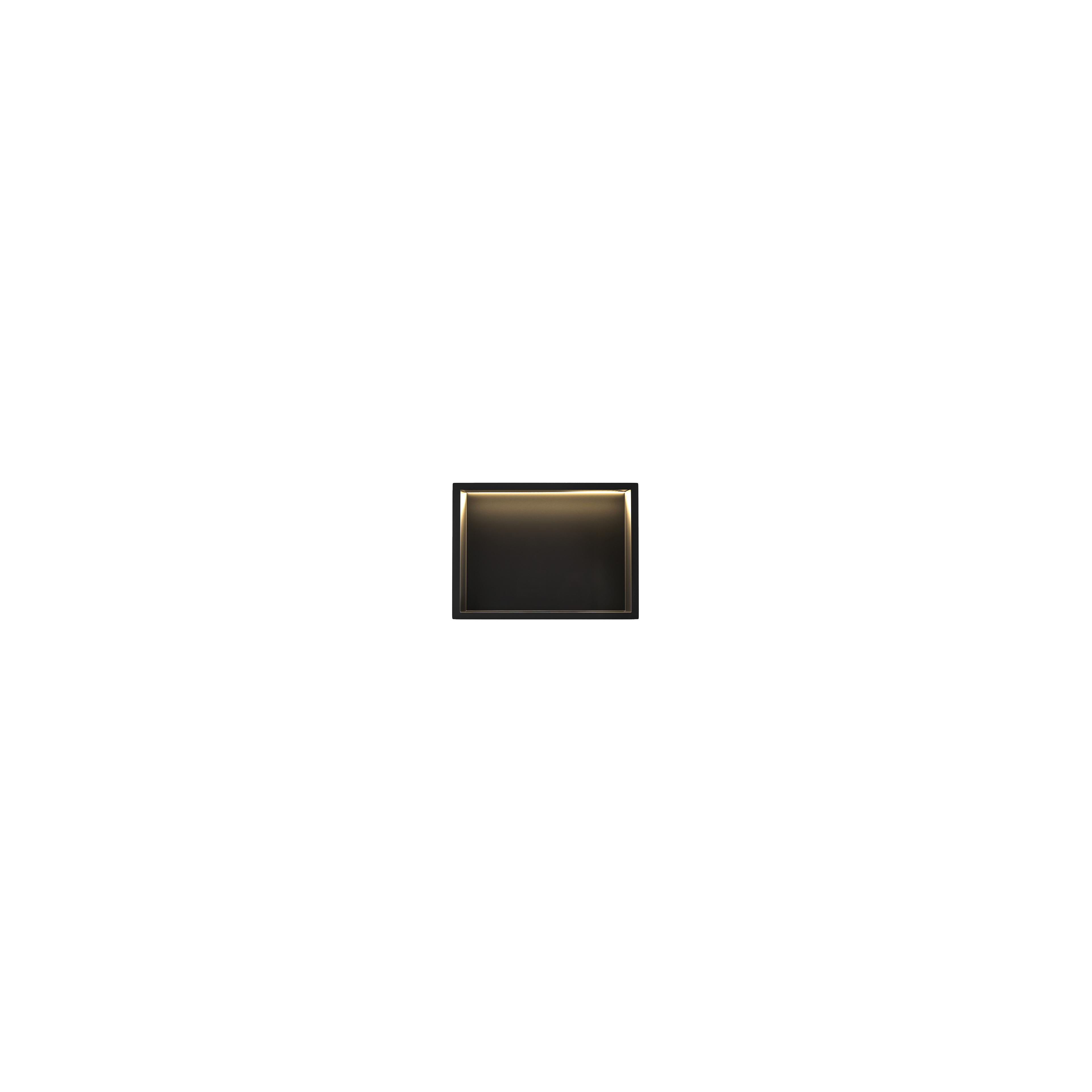 WANDEINBAU-BADEZIMMERREGAL LED 30x45 black