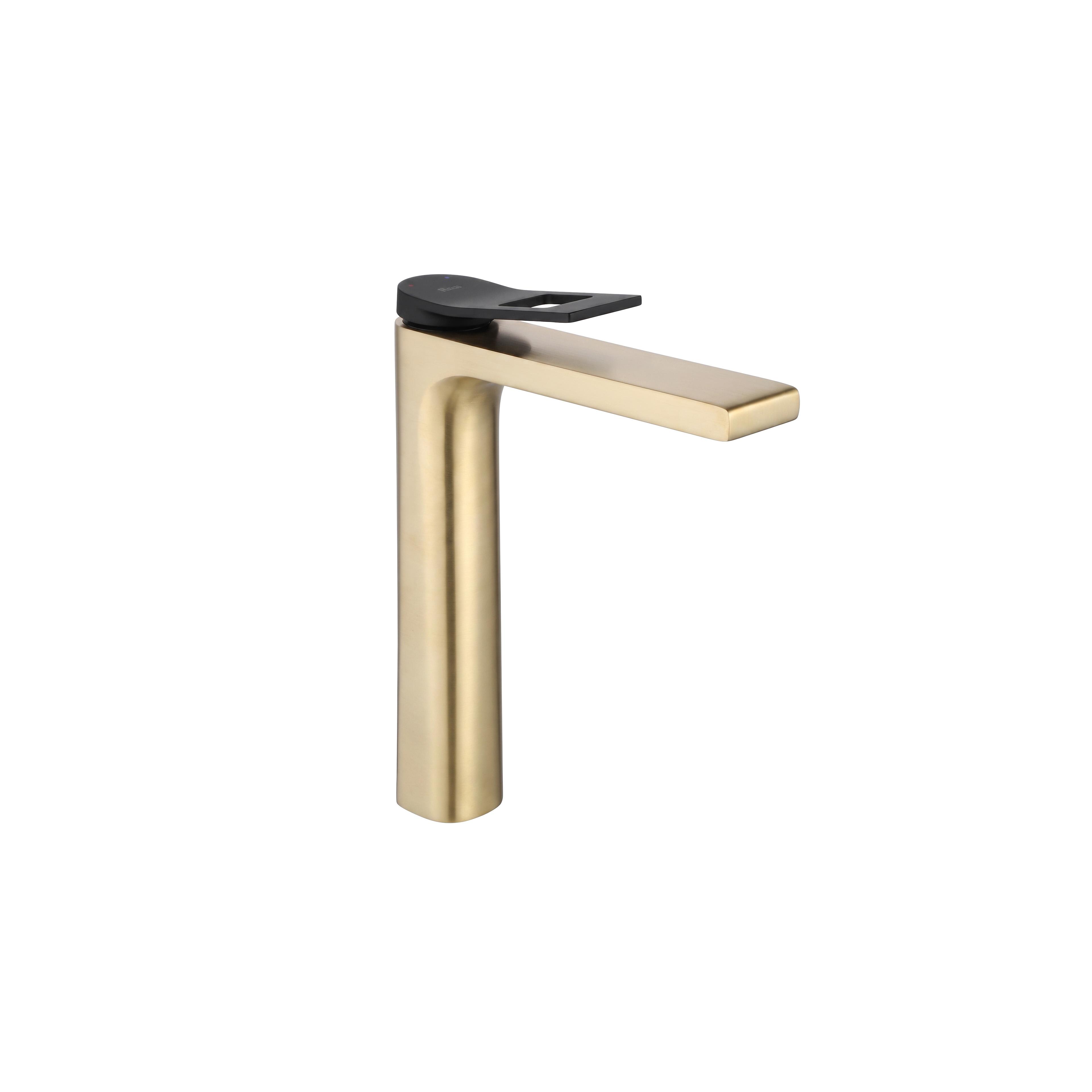 Wastafelkraan Rea Soul Black/Gold Brush High