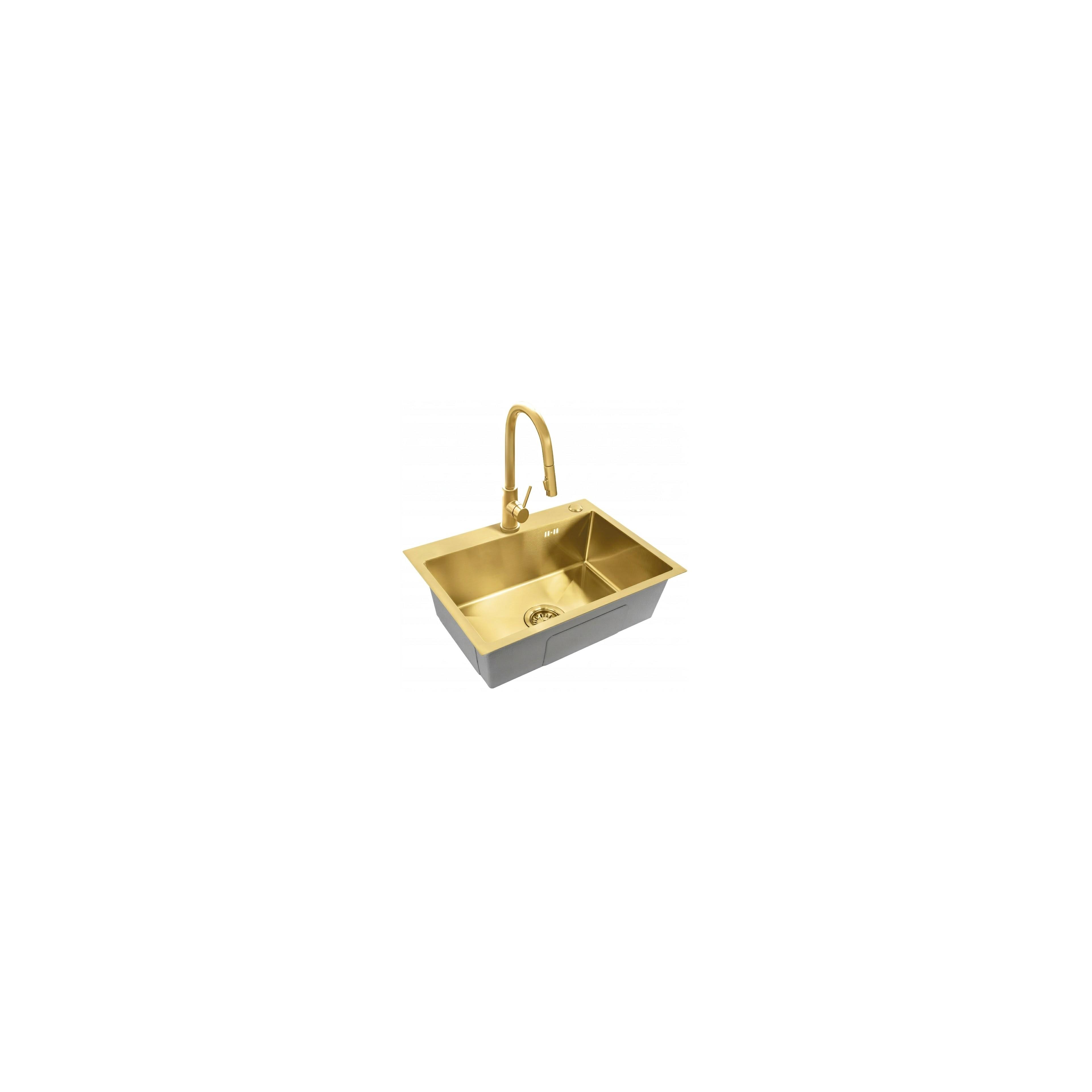 Edelstahlspüle Liam BRUSH GOLD