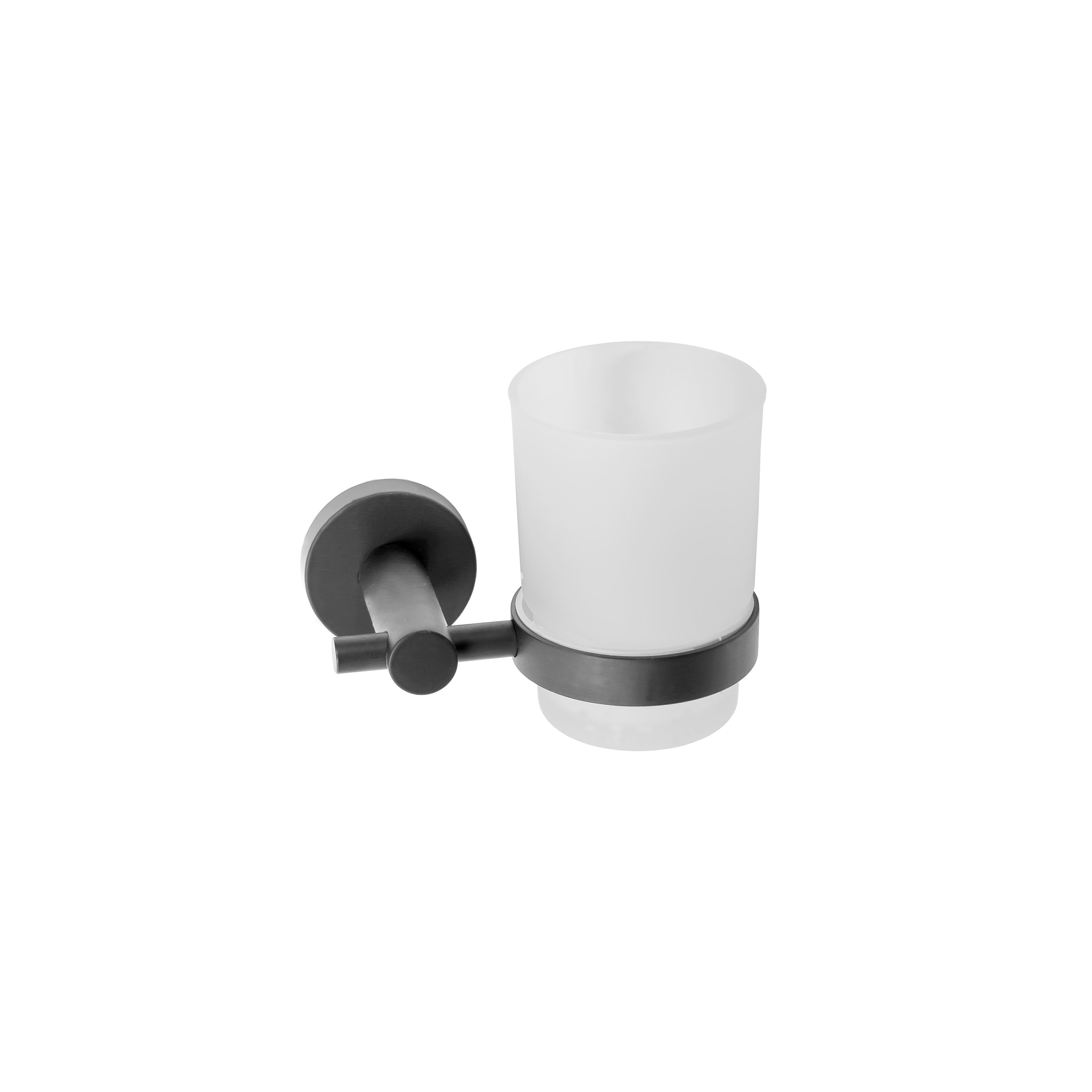 Bathroom mug 322233A LEO Dark Titanium