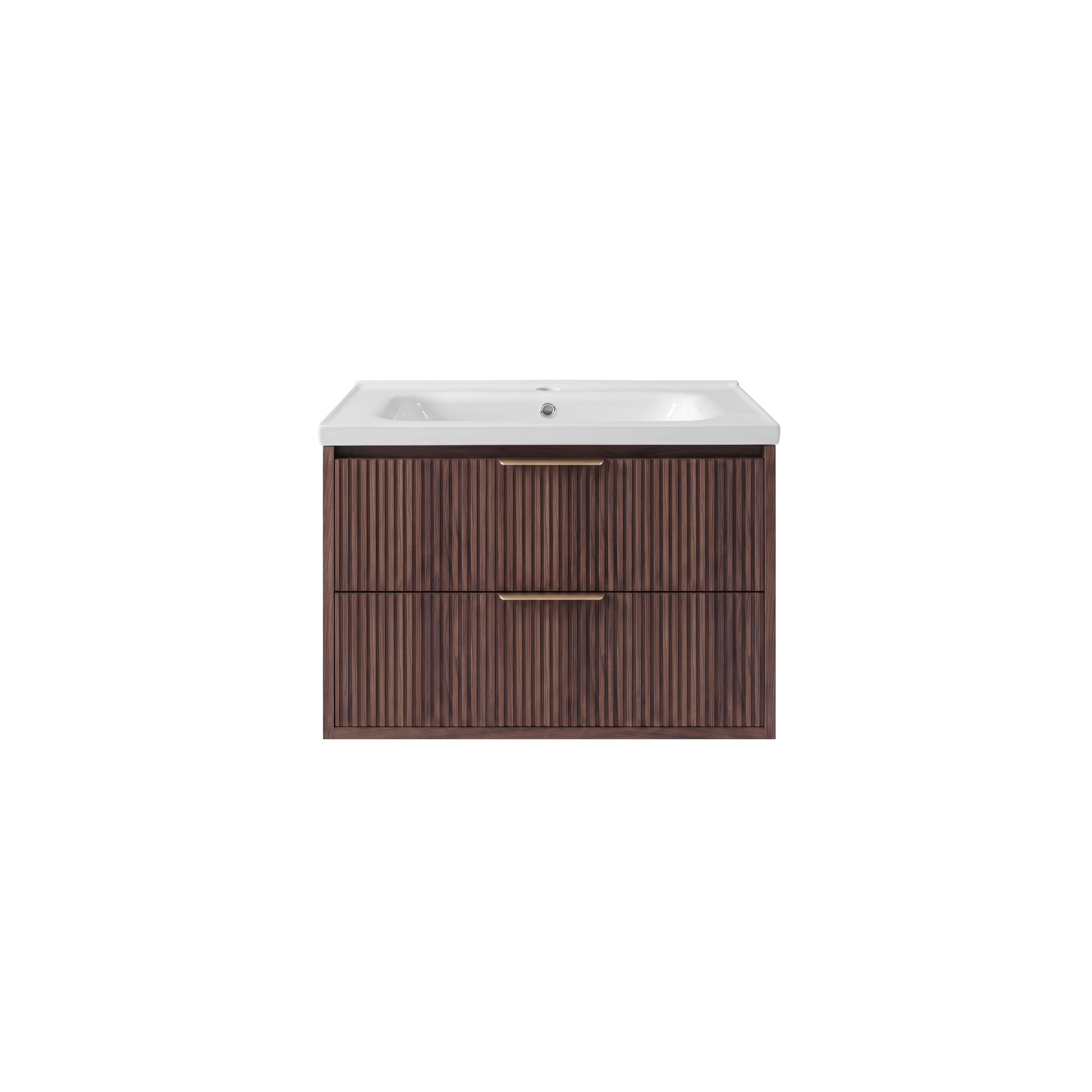 Szafka łazienkowa z umywalką Rea Sherry 60cm Brown Walnut