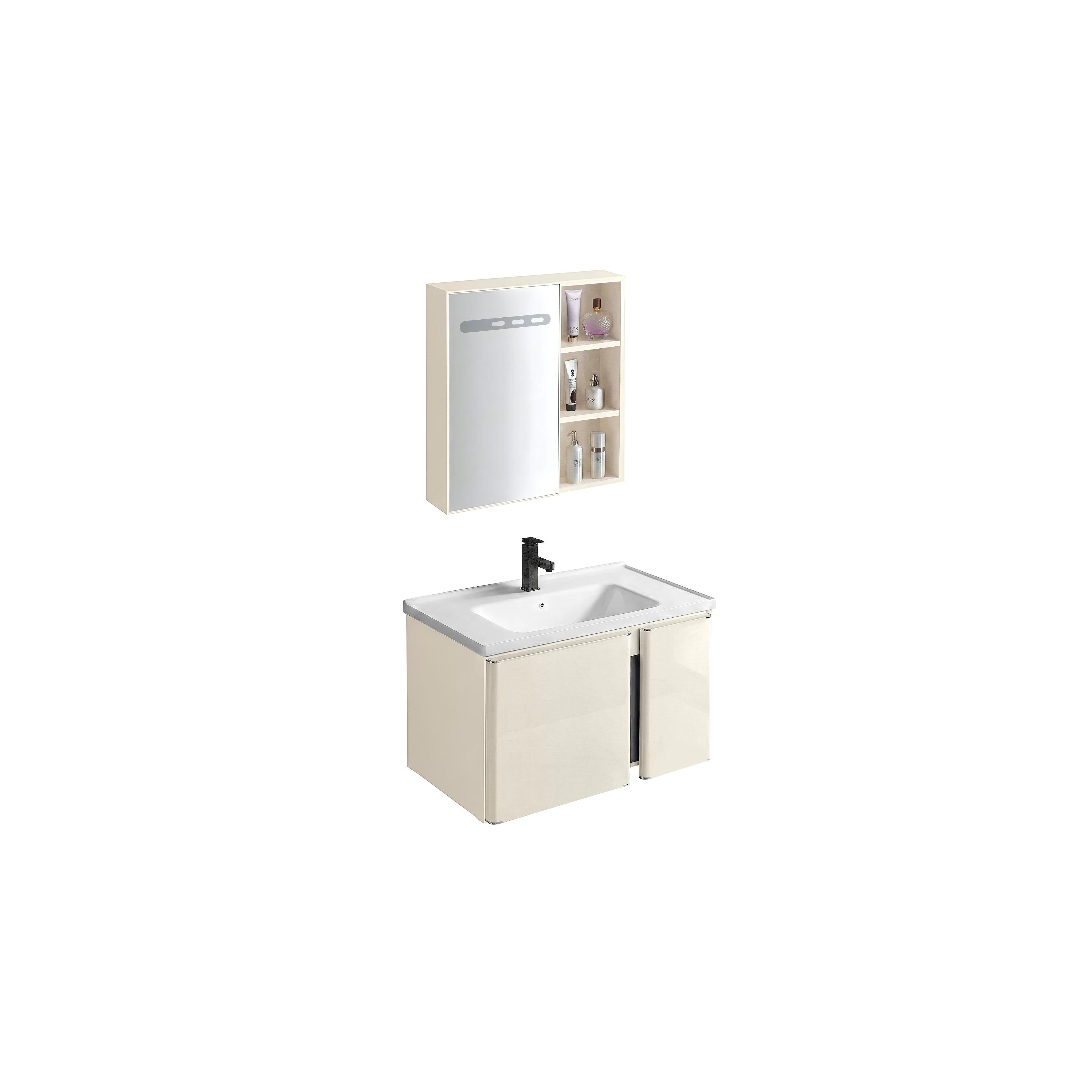 Badezimmermöbel-Set mit Waschbecken Tula 60cm Beige